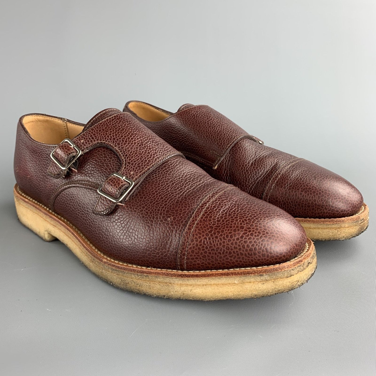 Mark McNairy MARC MCNAIRY Size 10 Brown Leather Double Monk Strap Loafers Size US 10 / EU 43 - 2 Thumbnail