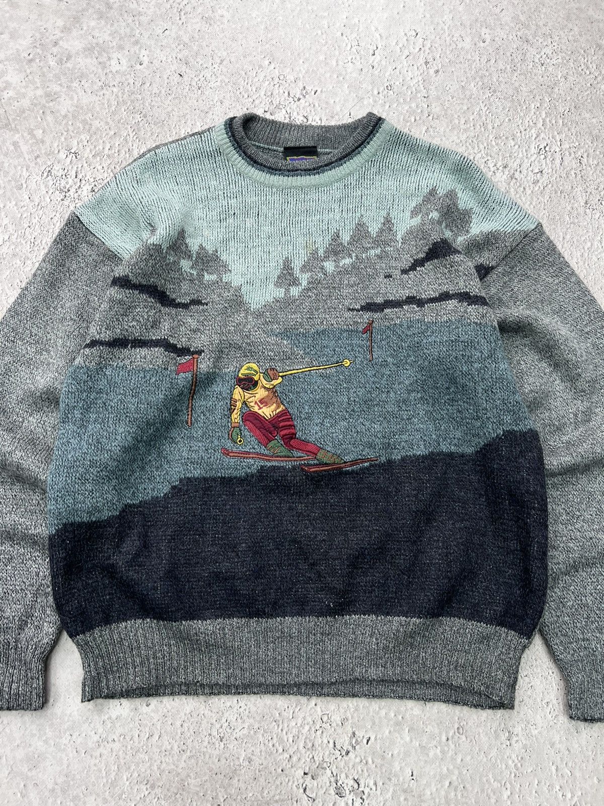 Japanese Brand × Tripp NYC Subscribe vintage Y2K faded SKI Printed Knitted Sweater Size US S / EU 44-46 / 1 - 3 Thumbnail