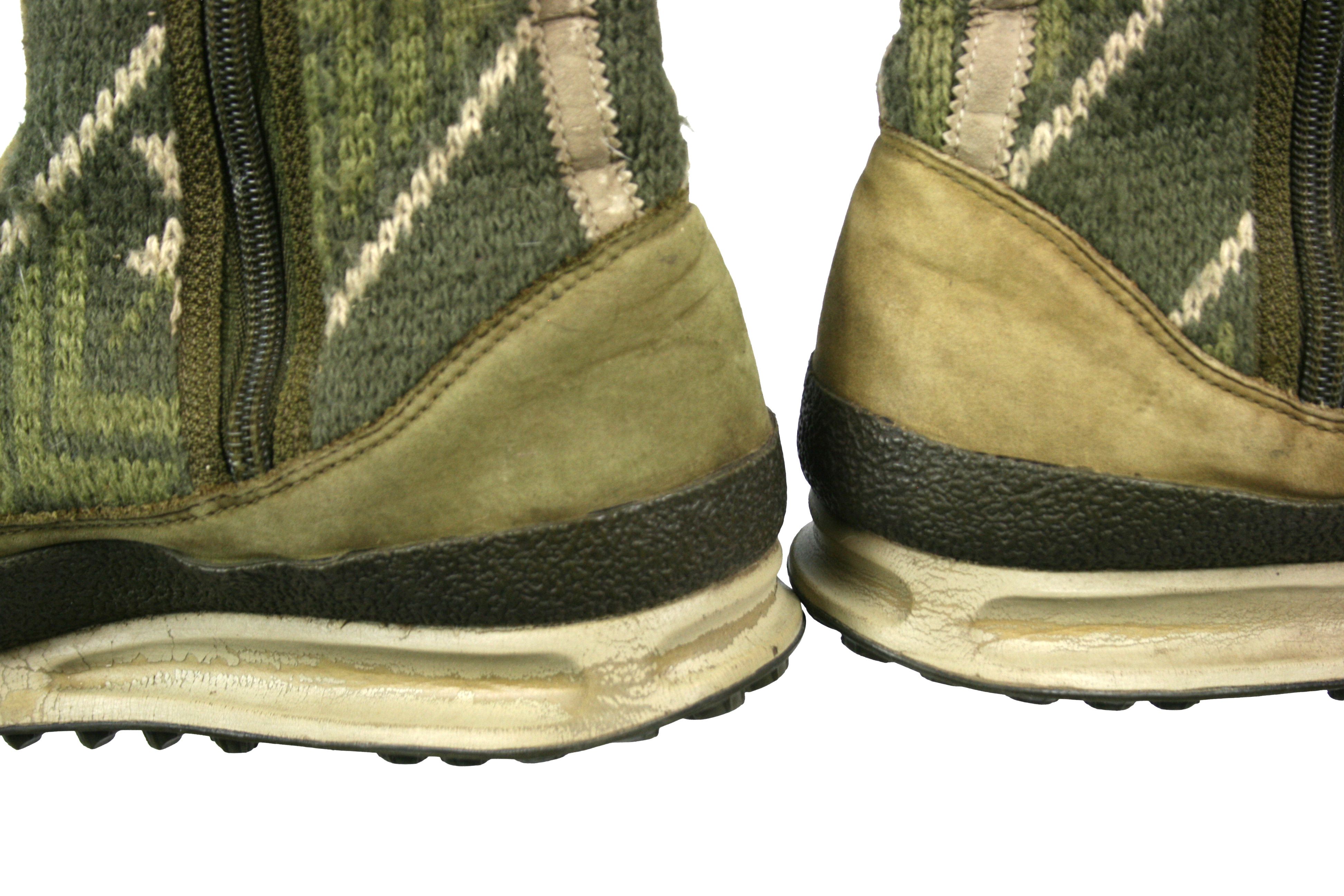 Adidas 2007 Arosa Y2K High Fair Isle Wool Knit Boots Vintage Size US 7 / IT 37 - 12 Thumbnail