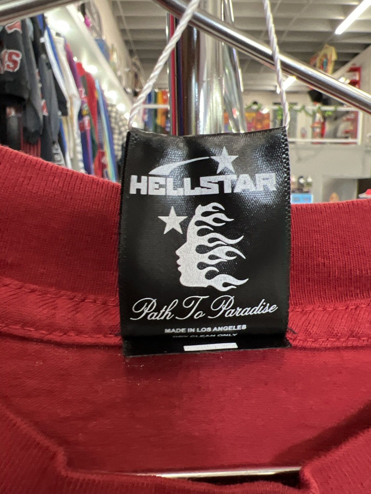 HELLSTAR Jesus Emblem Tee Blood Red Size US L / EU 52-54 / 3 - 4 Thumbnail