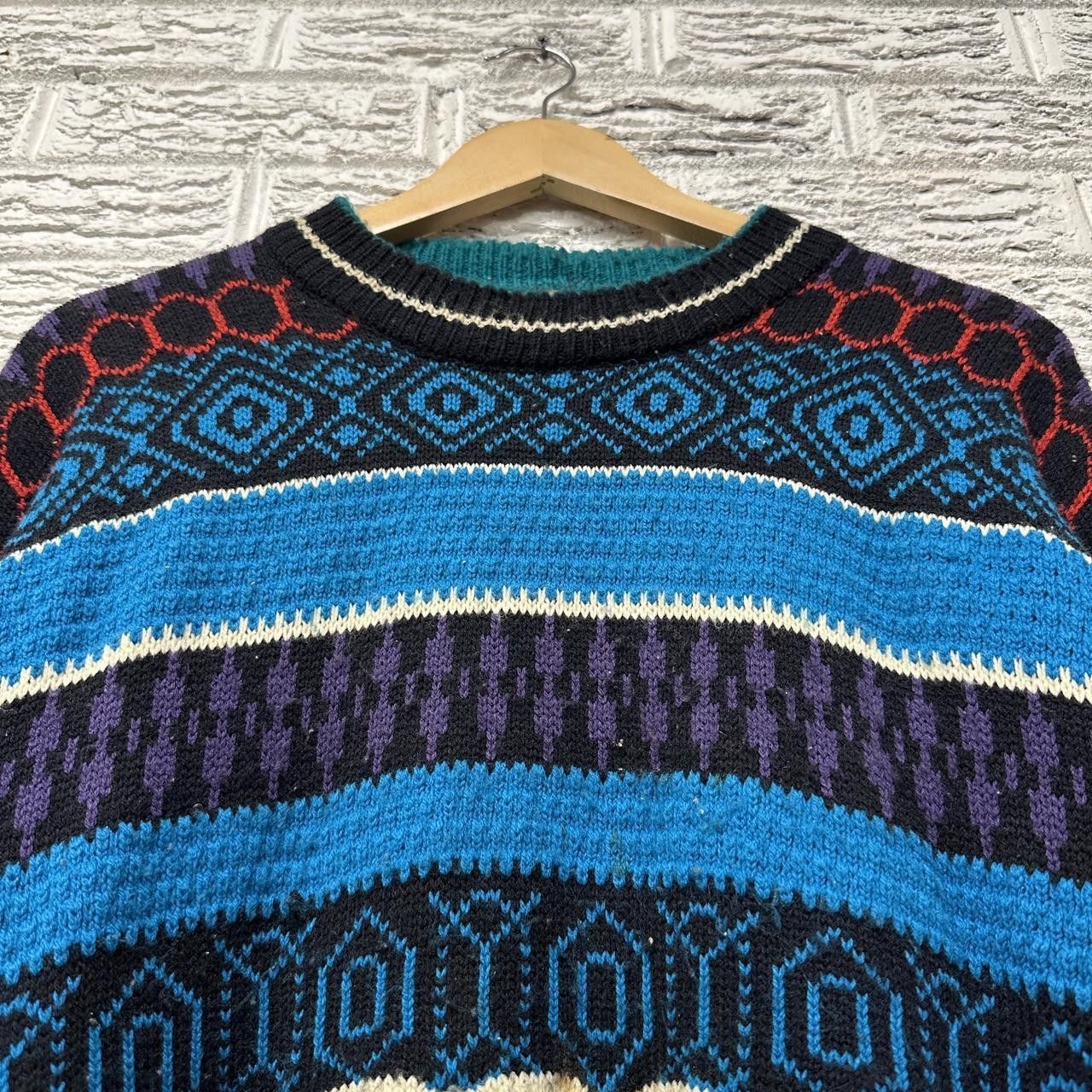 Coogi × Vintage Vintage Lightning Bolt Coogi Style Sweater XL Size US XL / EU 56 / 4 - 1 Thumbnail