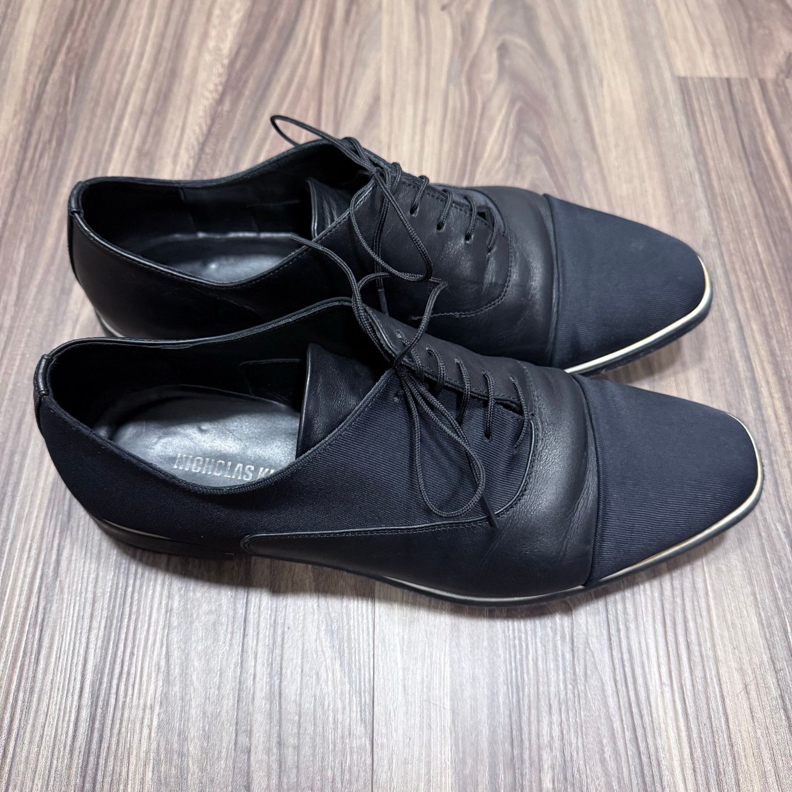Nicholas Kirkwood Nicholas Kirkwood Italian Mixed-Media Derby Shoes Black 41.5 Size US 8.5 / EU 41-42 - 4 Thumbnail