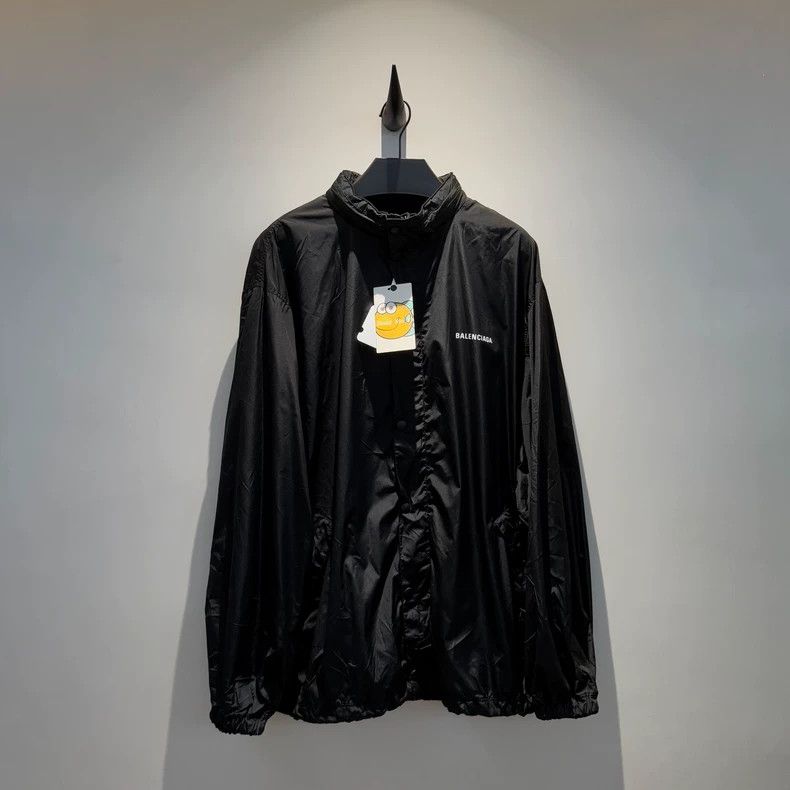 Balenciaga Balenciaga Black Logo Windbreaker Jacket- dmc Size US XS / EU 42 / 0 - 1 Thumbnail