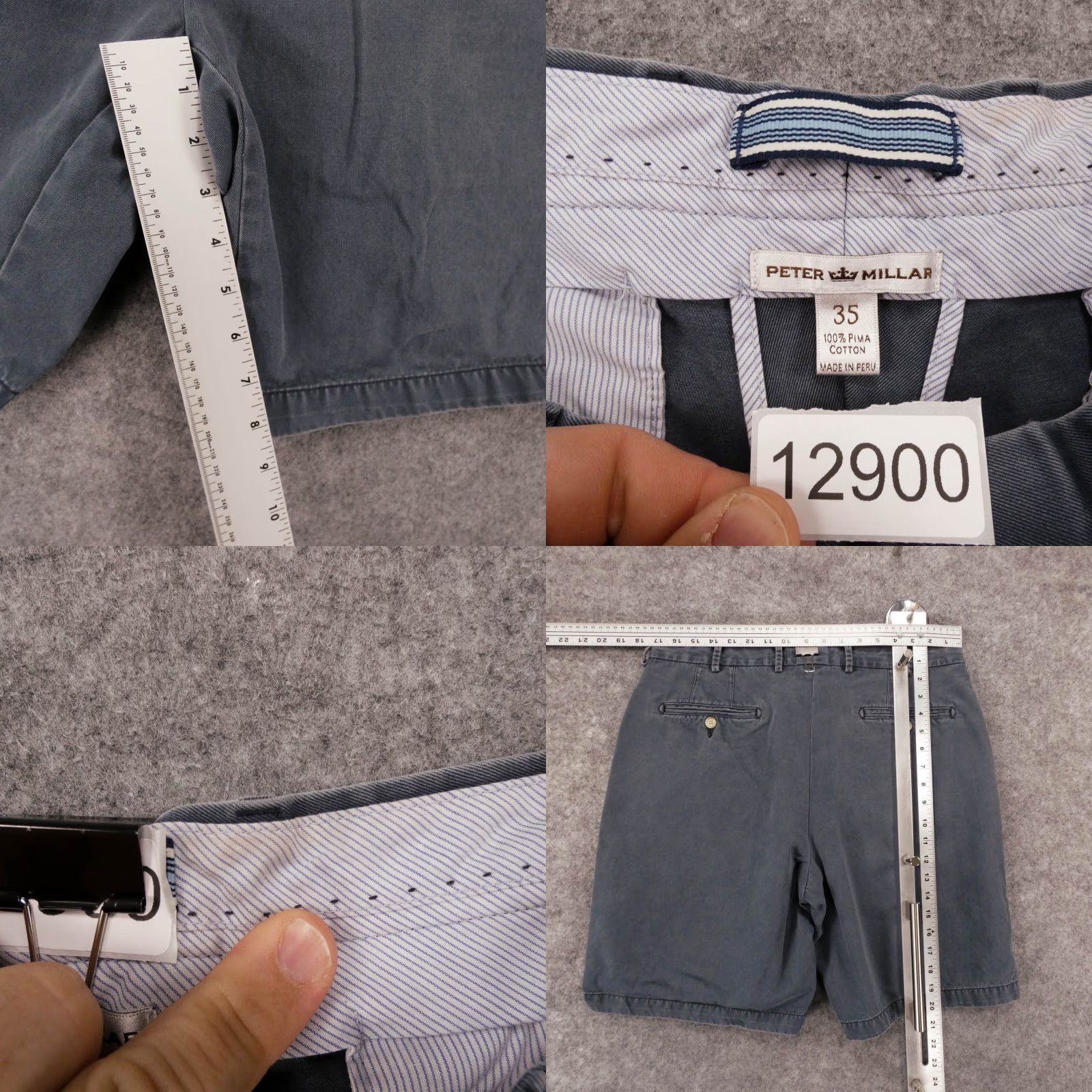Peter Millar Peter Millar Shorts Mens 35 Chino Flat Front Blue Preppy Casual Size US 34 / EU 50 - 8 Thumbnail