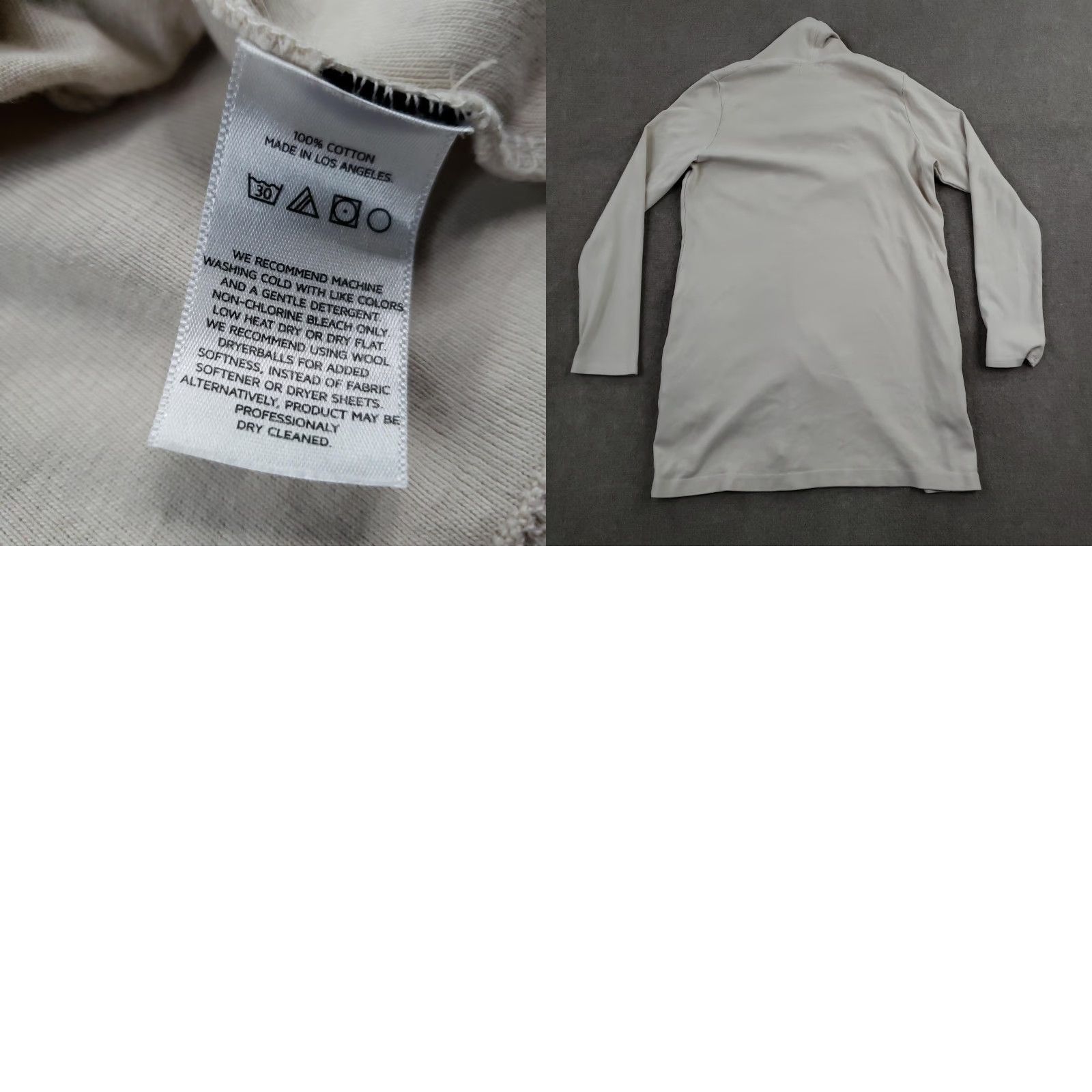 GRP VINTAGE GPR1 Cardigan Sweater Womens XS Beige Cotton Open Front Longline Pockets USA Size XS / US 0-2 / IT 36-38 - 8 Thumbnail