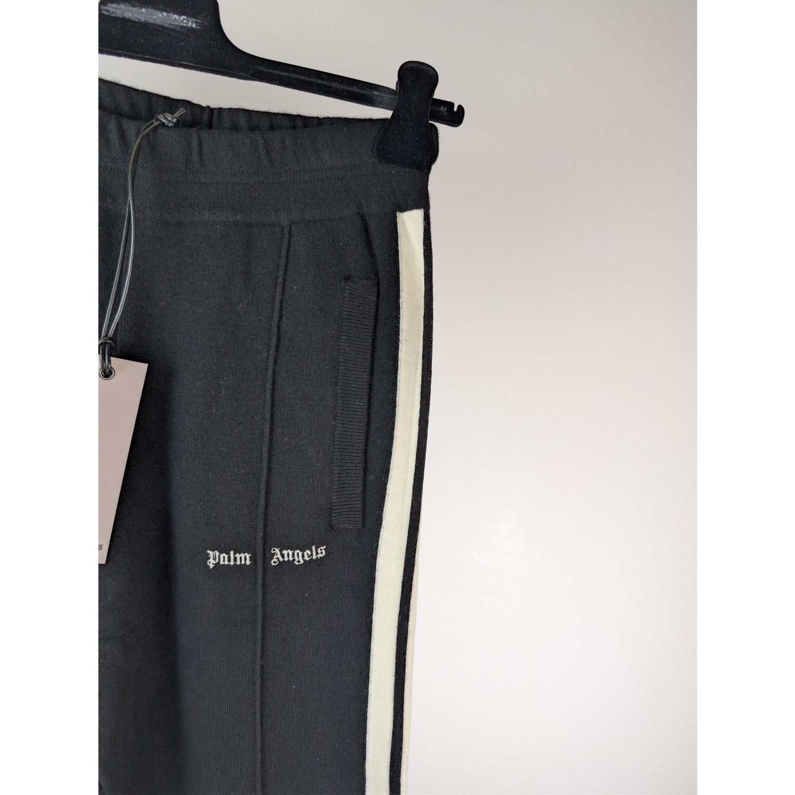 Palm Angels o1rshd1 Classic Logo Knit Track Pants in Black / Off White Size US 36 / EU 52 - 5 Thumbnail