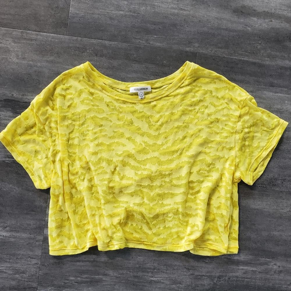 Designer Sun Beam | Good American | Zebra Burnout Short Sleeve Size XS / US 0-2 / IT 36-38 - 1 Thumbnail