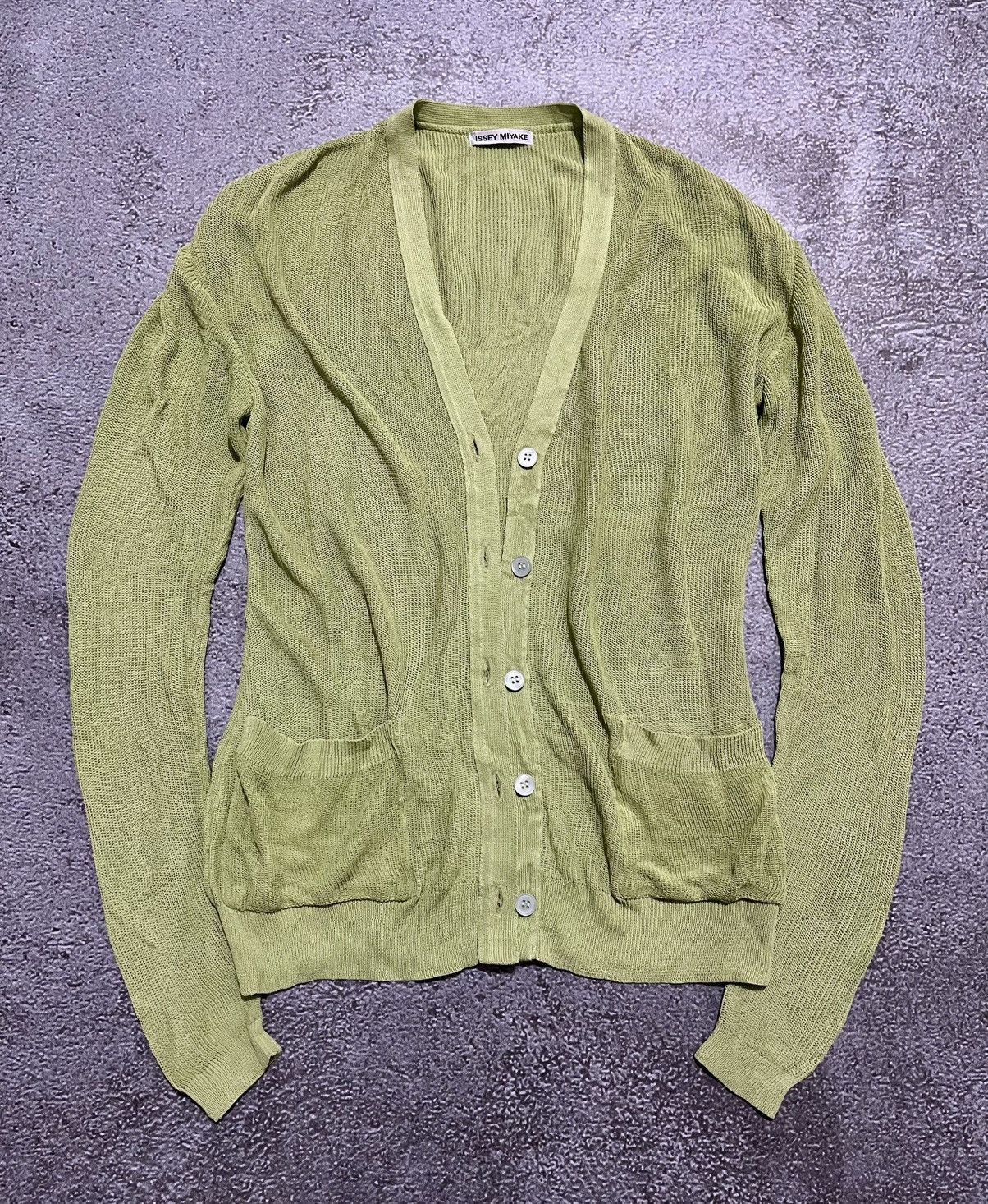 Issey Miyake Rare Issey Miyake Cardigan Bright Dark Green Size M / US 6-8 / IT 42-44 - 1 Thumbnail