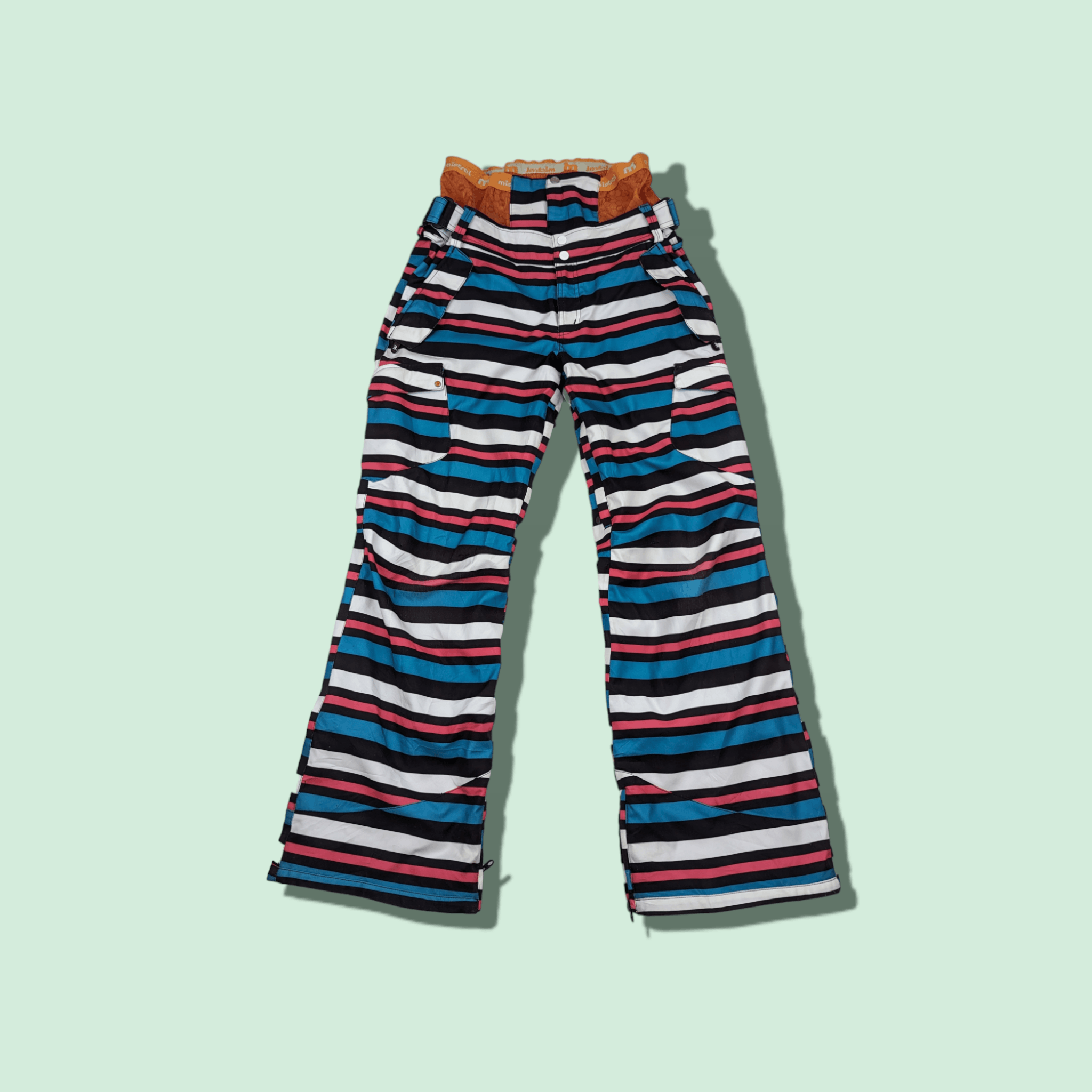 Japanese Brand Japan MISTRAL Striped Snow Ski Pant Size 30" / US 8 / IT 44 - 1 Thumbnail