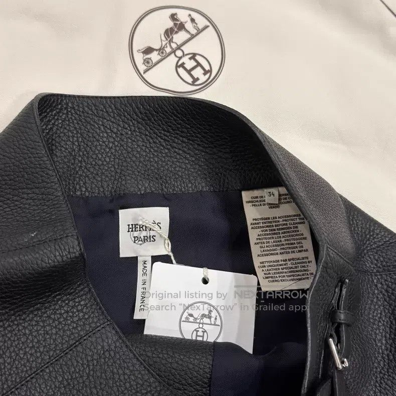Hermes Hermes Deer Skin Black Buckle Skirt Size 42" / US 20 - 4 Thumbnail