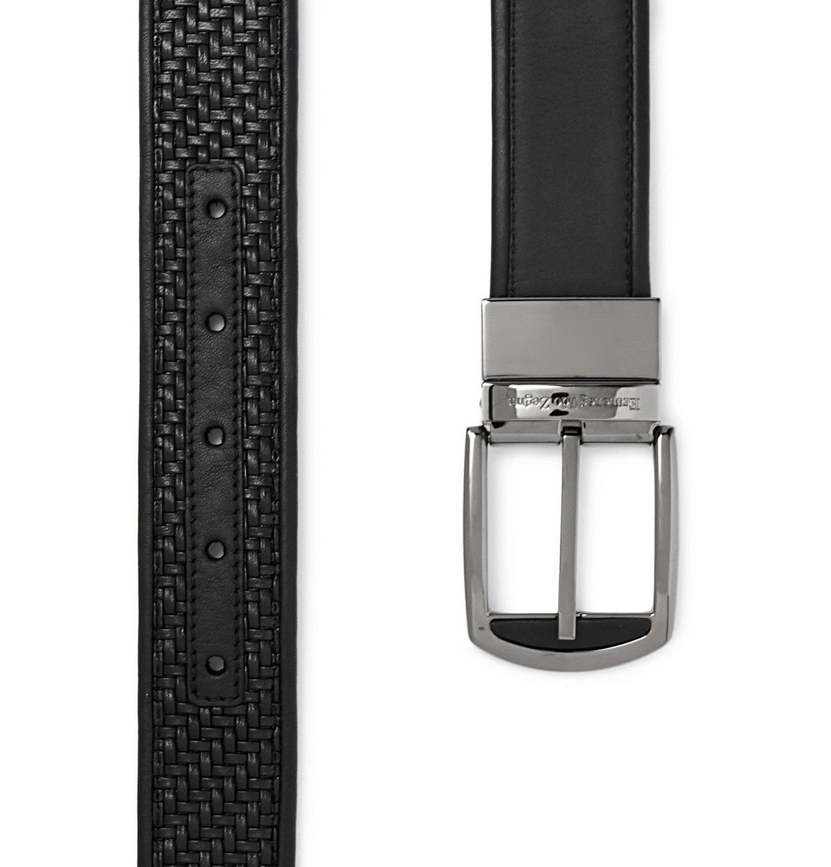 Ermenegildo Zegna o1s1rm0425 RBPTAW6 Size: 120 / Belt in Black Size 44 - 3 Thumbnail