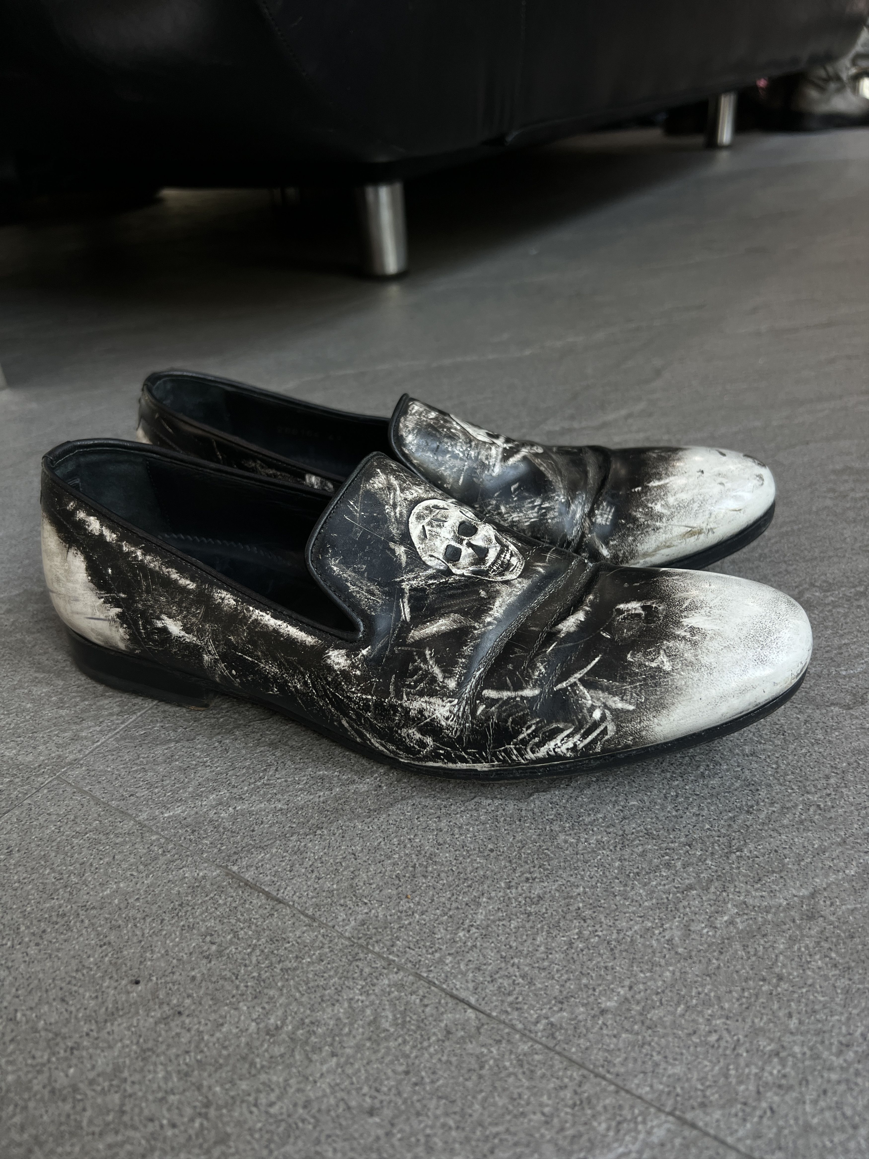Alexander McQueen Alexander McQueen Skull Distressed Loafers EU41 Size US 8 / EU 41 - 2 Thumbnail
