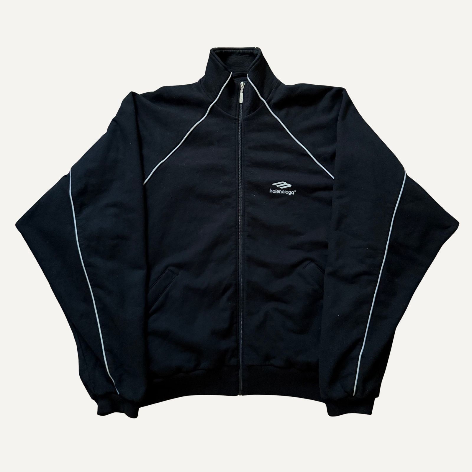 Balenciaga Oversized Padded Shoulders Track Jacket Fall Lost