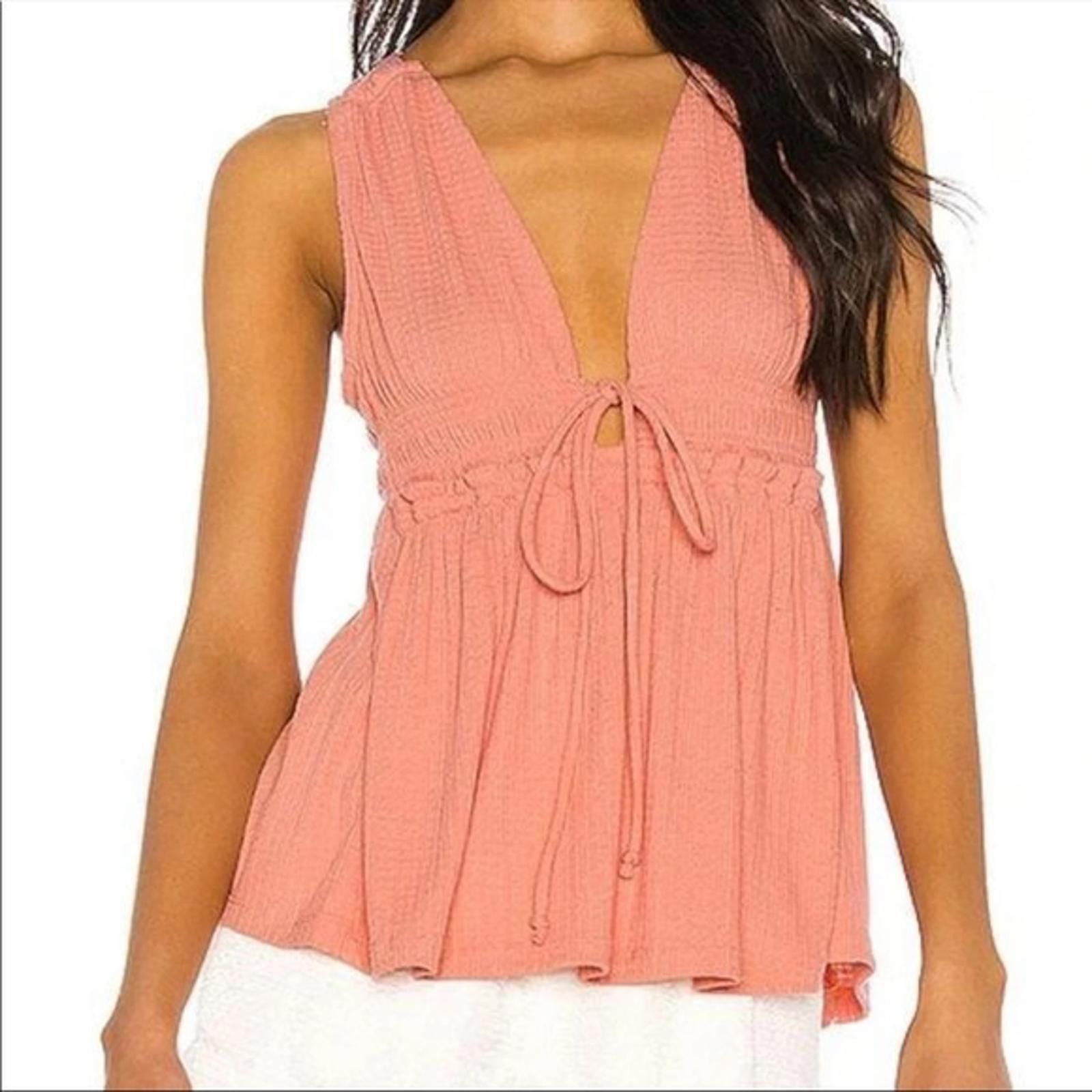 Free People Free People Beach Bound Peach Boho Tank Top sz S Size S / US 4 / IT 40 - 9 Thumbnail