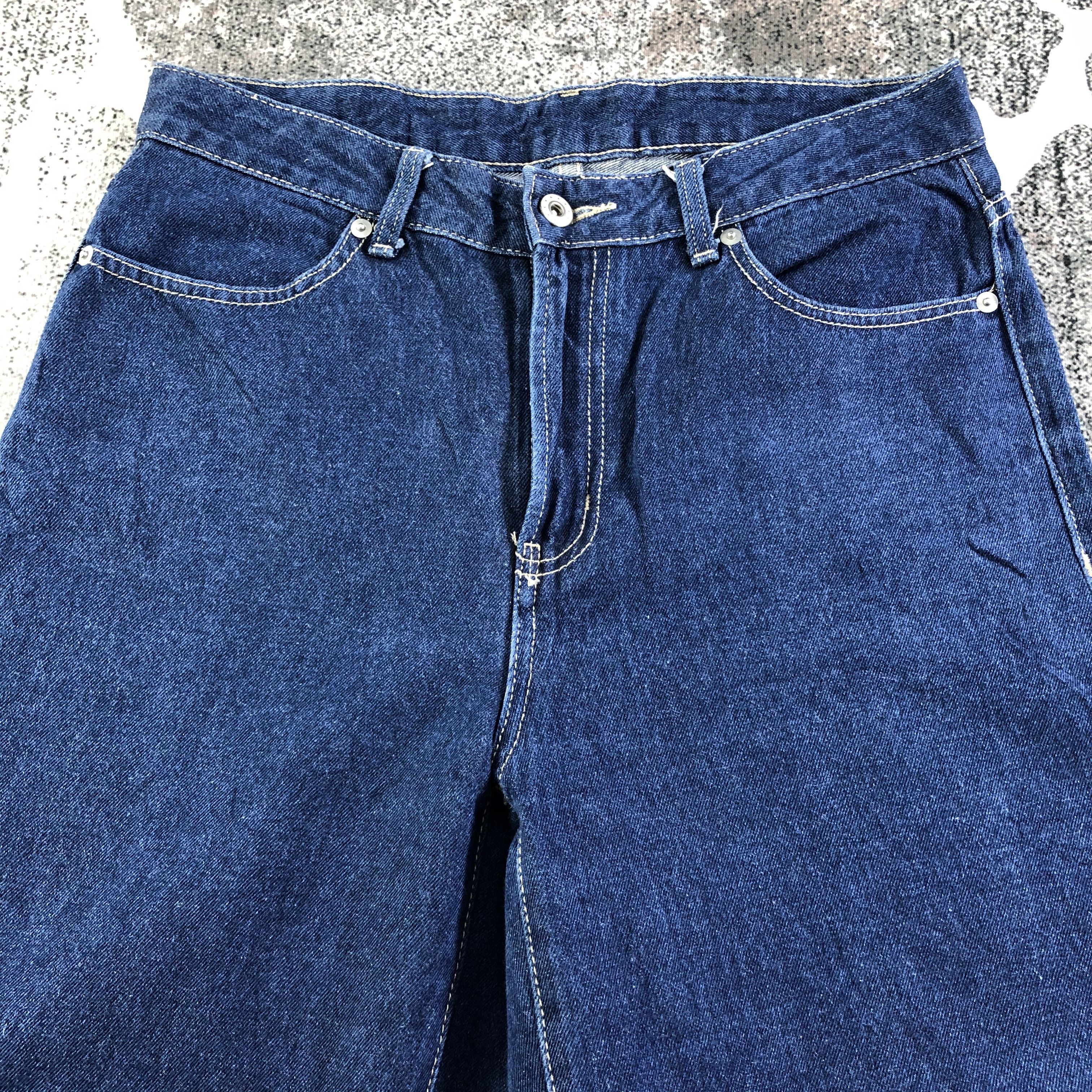 Japanese Brand Japanese Brand GU Blue Baggy Jeans KJ2028 Size US 31 - 3 Thumbnail