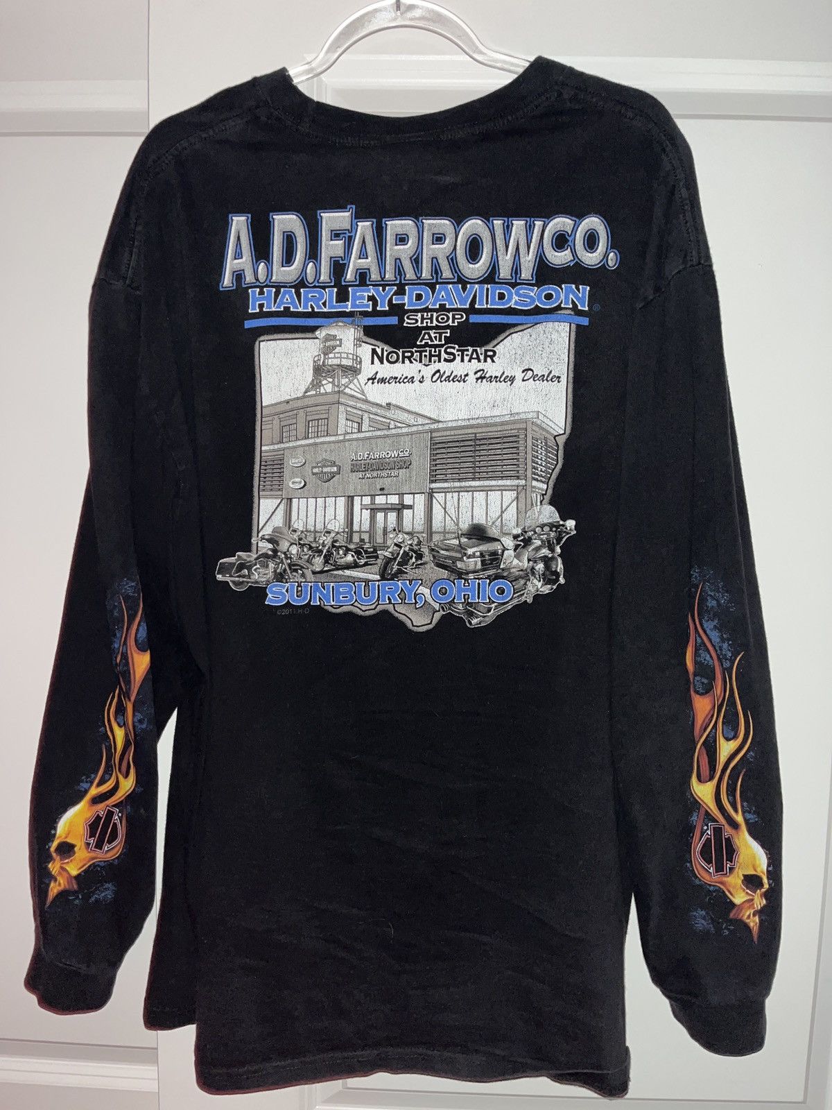 Harley Davidson Vintage Harley Davidson Flames Biker tee 90’s XL Size US XL / EU 56 / 4 - 7 Thumbnail