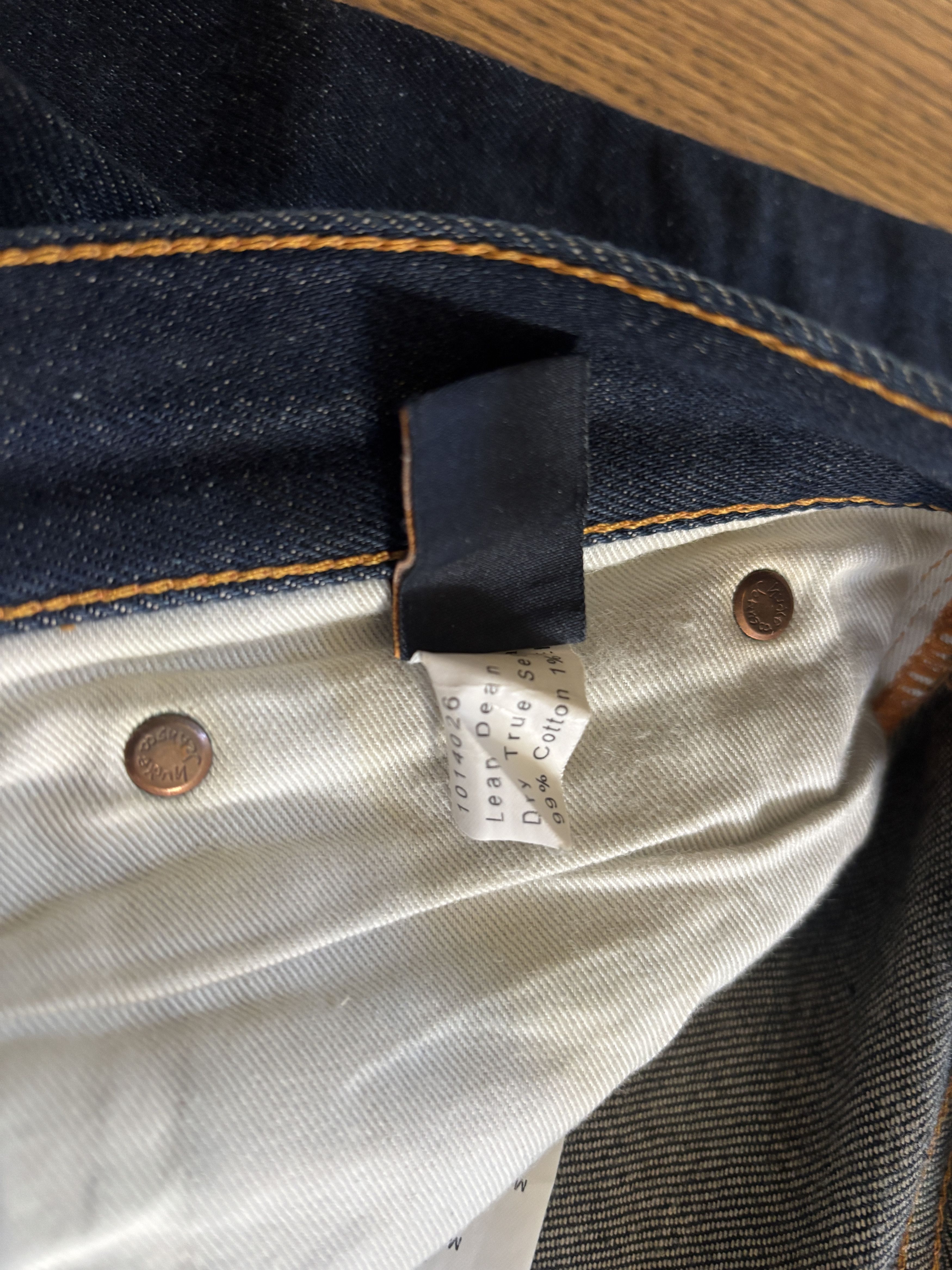 Nudie Jeans Lean Dean Dry True Selvage Size US 33 - 3 Thumbnail