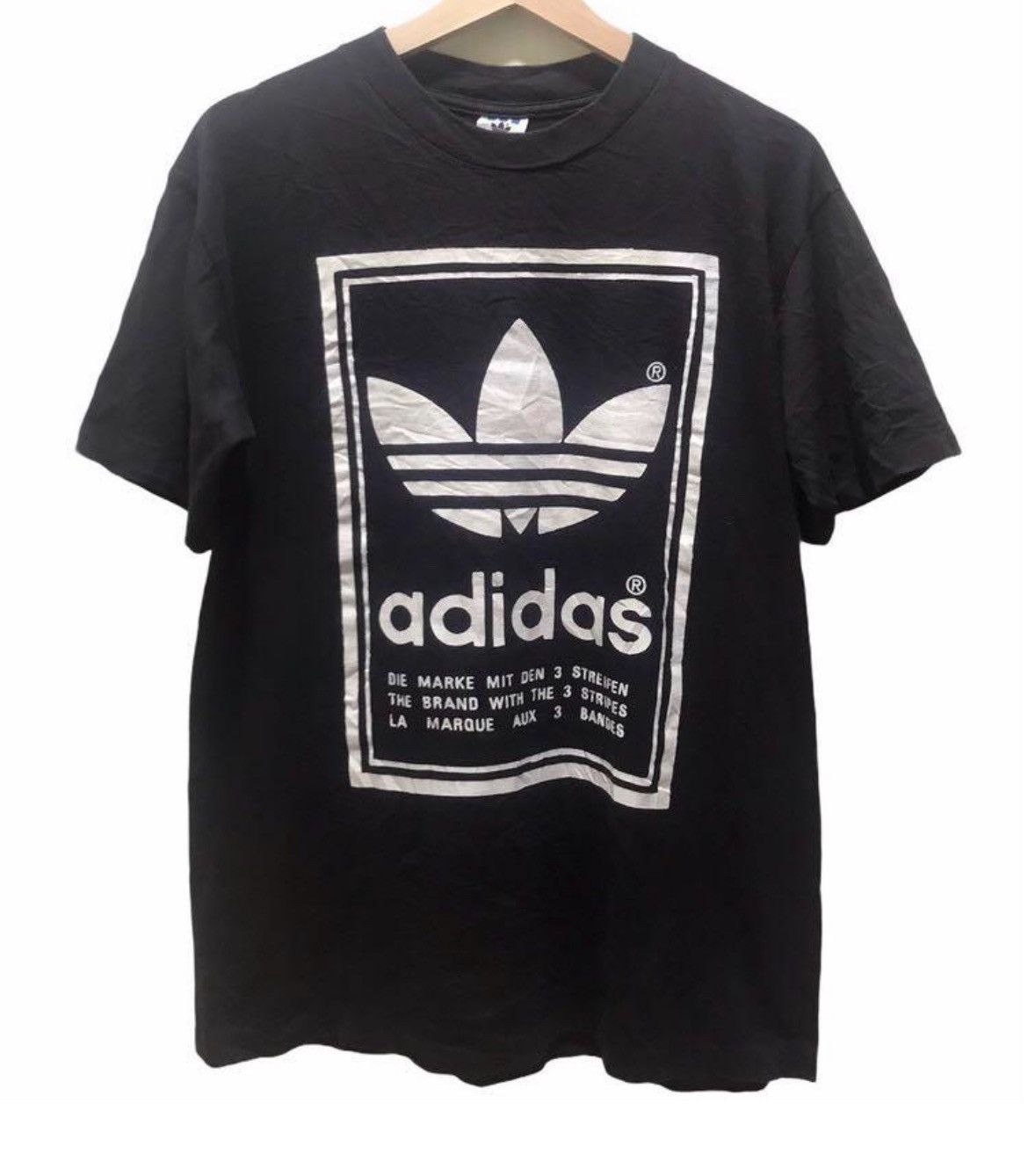 Adidas × Vintage '90s Adidas Trefoil Vintage Tee Size US M / EU 48-50 / 2 - 2 Thumbnail