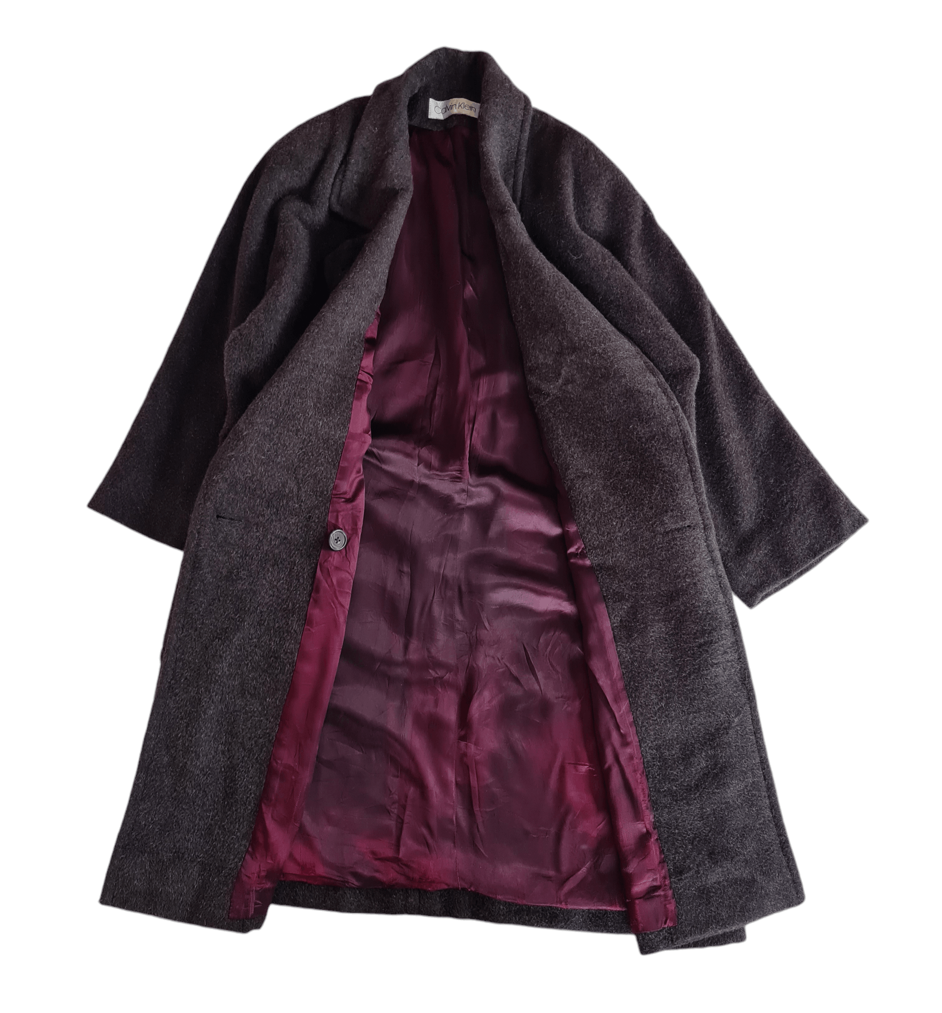 Calvin Klein × Vintage Calvin Klein Wool Coat Jacket Size US L / EU 52-54 / 3 - 2 Thumbnail