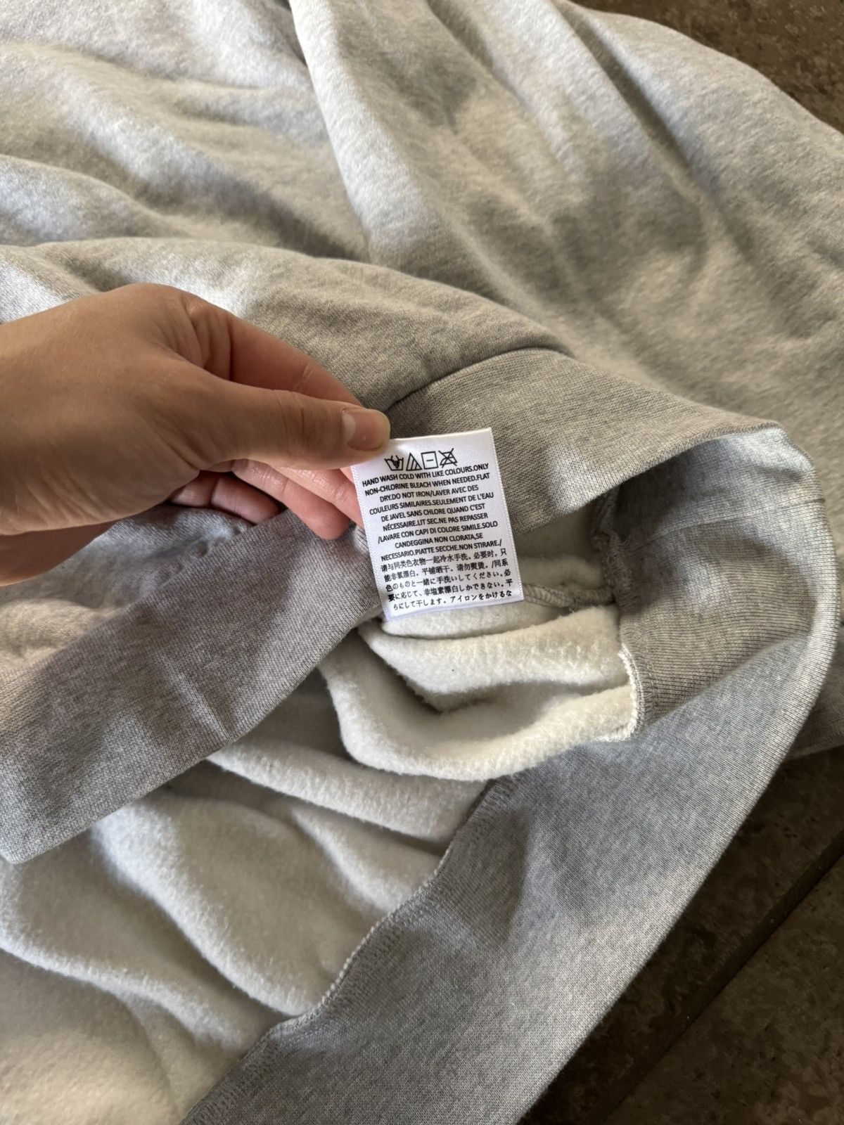Essentials Fear Of God Essentials Light Heather Grey/ Yellow Hoodie Size US XL / EU 56 / 4 - 6 Thumbnail