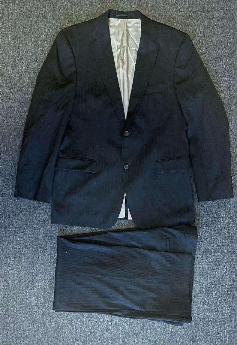 Vintage Hugo Boss Wool Pinstripe Suit Set-yf Size US 42 / EU 58 - 1 Thumbnail