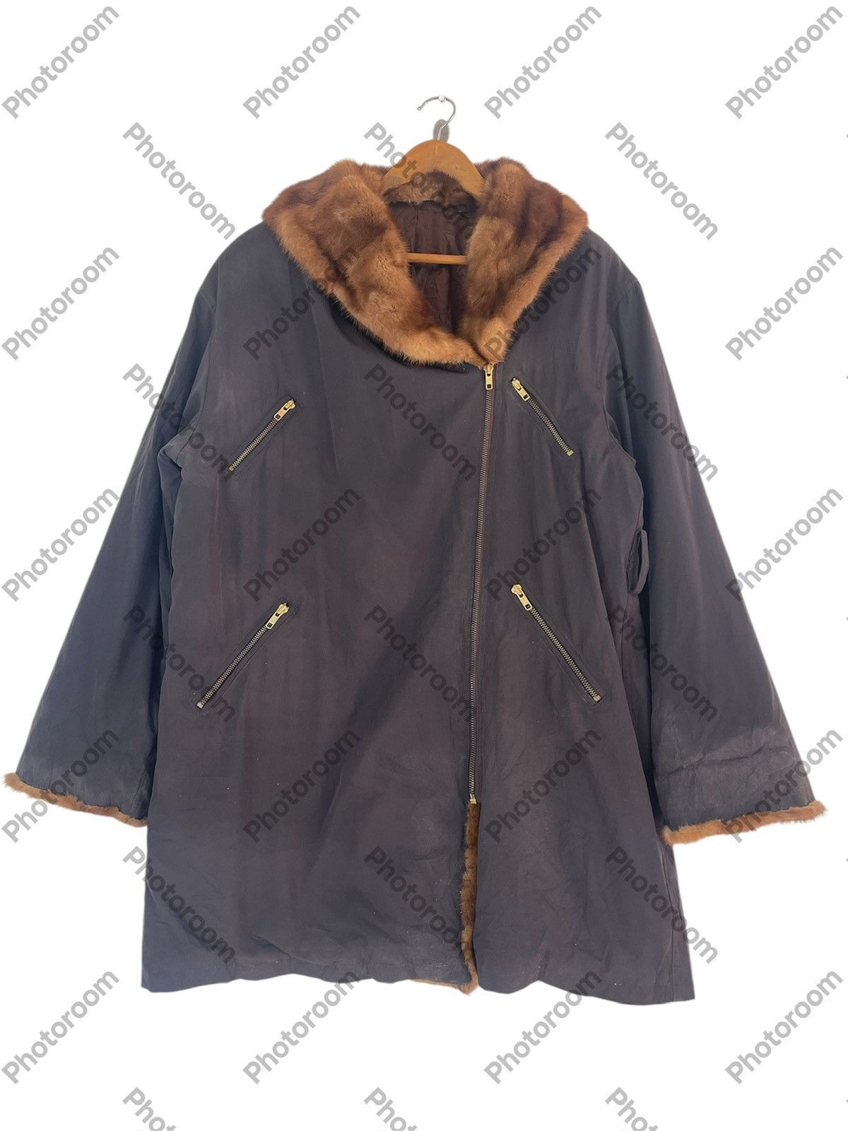 Vintage MINK FUR HEAVY JACKET Size US L / EU 52-54 / 3 - 1 Thumbnail