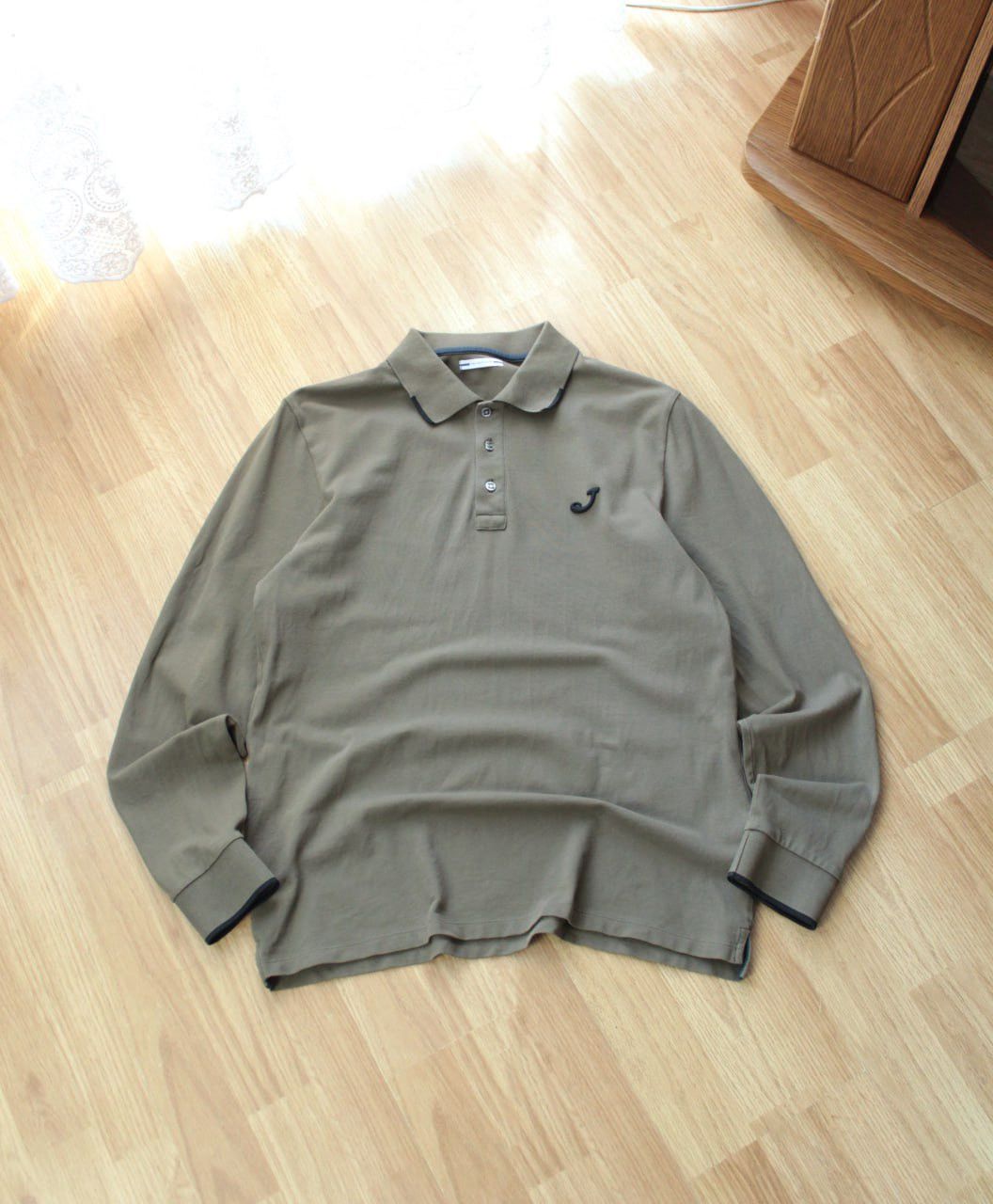 Jacob Cohen 🔥 Jacob Cohen Slim Fit Long Sleeve Polo Shirt Olive Green Size US XL / EU 56 / 4 - 1 Thumbnail