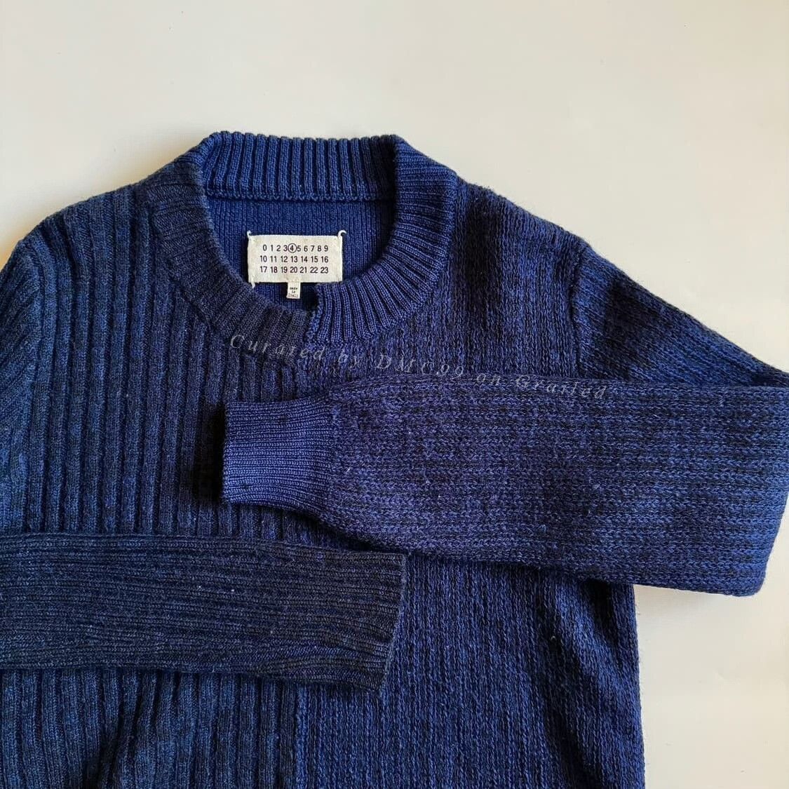 Maison Margiela Maison Margiela Prussian Blue Knit Sweater Size US M / EU 48-50 / 2 - 1 Thumbnail