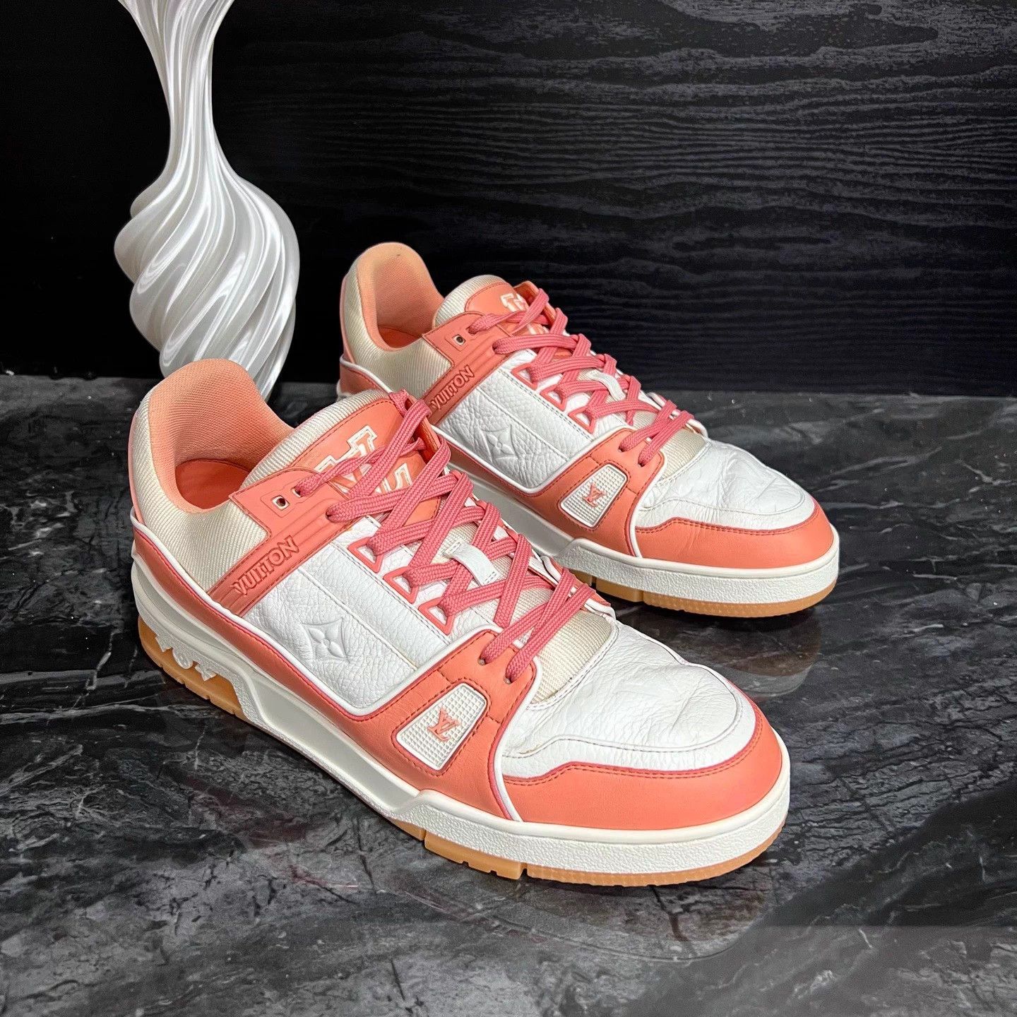 Louis Vuitton Nike Trainer Peach Pink 42 98 New 2600 Size US 9 / EU 42 - 3 Thumbnail