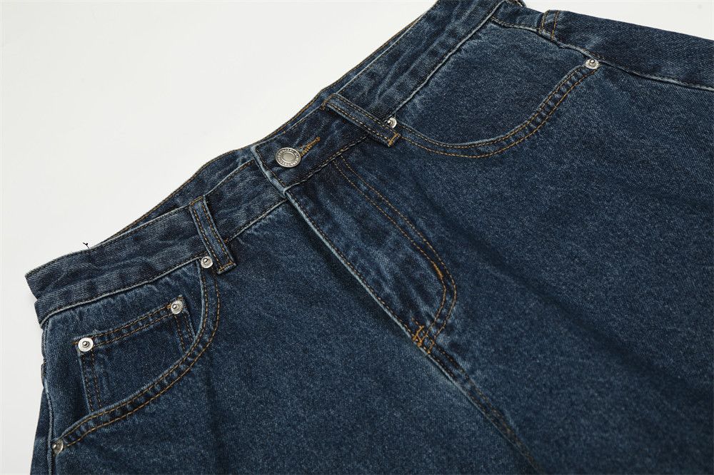Jean American retro men's versatile washed casual scimitar jeans Size US 32 / EU 48 - 3 Thumbnail
