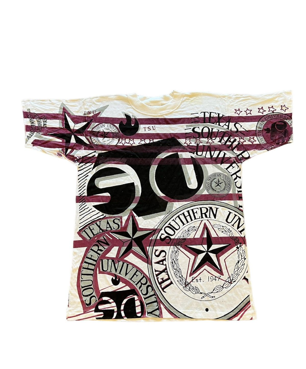 Vintage Vintage Texas Southern University TSU All over Print T shirt Size US XL / EU 56 / 4 - 1 Thumbnail