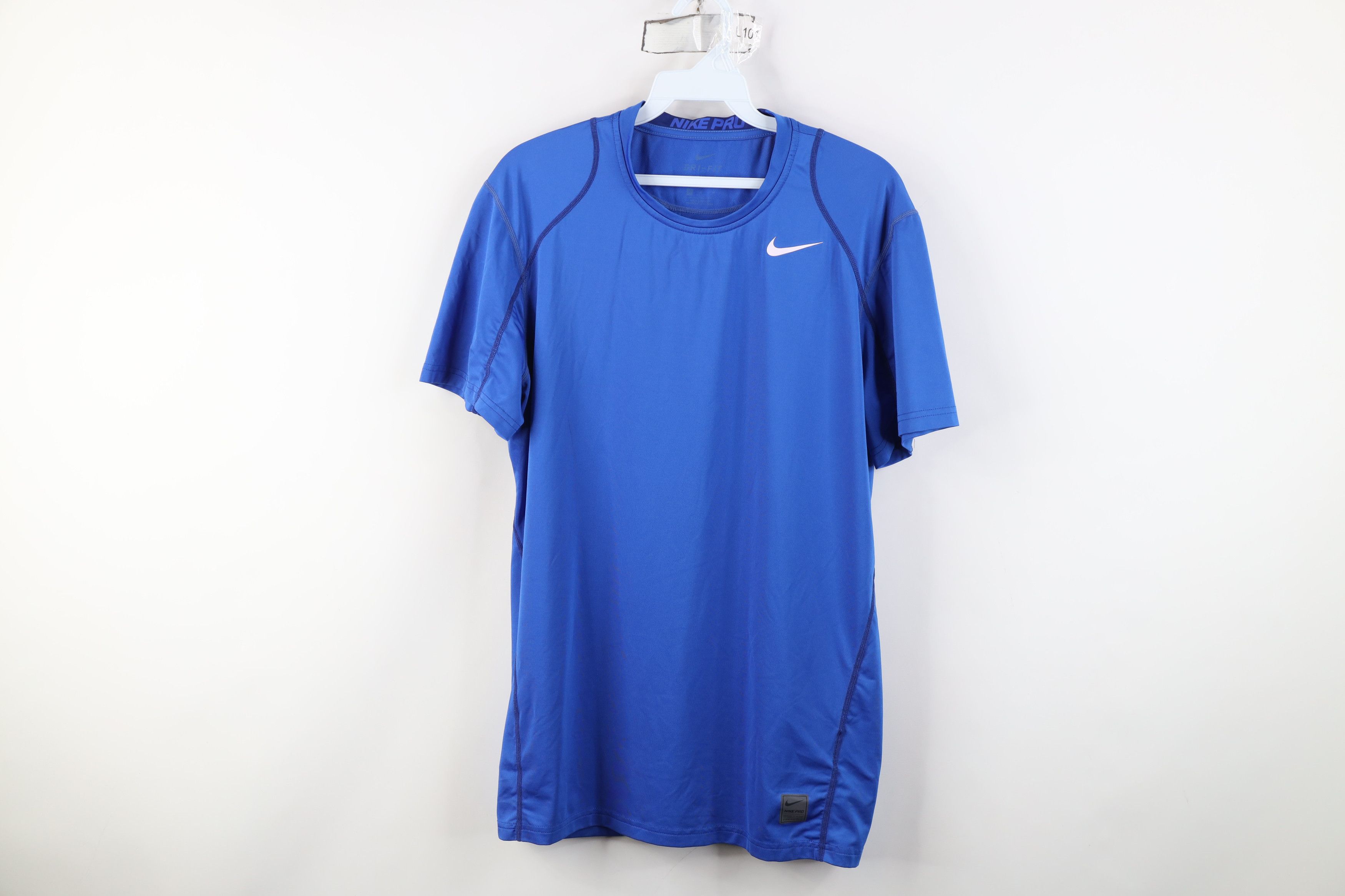 Nike Nike Pro Combat Training Short Sleeve T-Shirt Blue Size US M / EU 48-50 / 2 - 1 Thumbnail