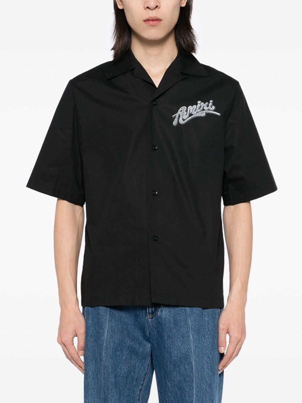 Amiri o1s1wg111025 Mr Hollywood Camp Shirt in Black Size US S / EU 44-46 / 1 - 3 Thumbnail