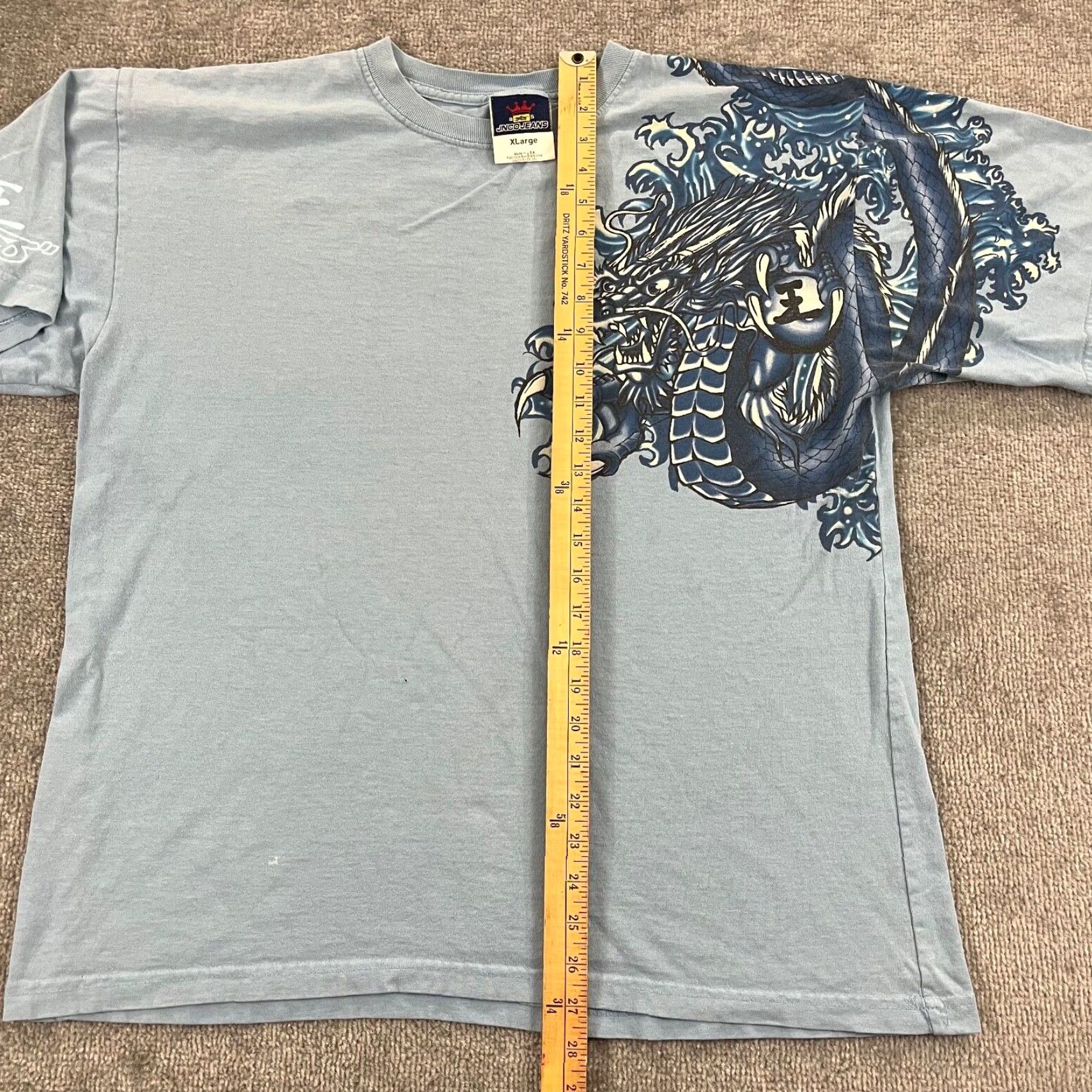 JNCO VINTAGE JNCO T-Shirt Men XL Blue 90s Graphic Print Short Sleeve Hip Hop Skateboard Years Size US XL / EU 56 / 4 - 6 Thumbnail