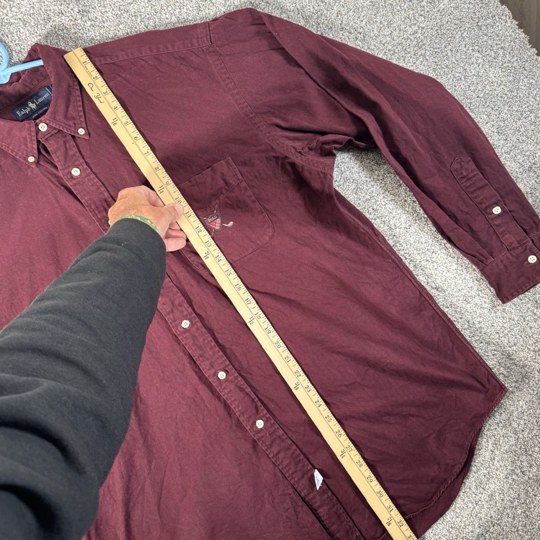 Ralph Lauren VINTAGE Ralph Lauren Button-Down Shirt L Men Purple Cotton 90s Preppy Ivy Dark Academia Button-Up Old Money Shirt Size US L / EU 52-54 / 3 - 3 Thumbnail