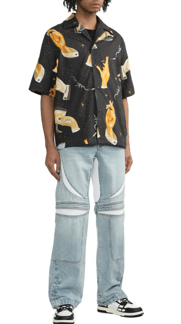 Amiri AMIRI Distressed Mesh Patch Jeans Size US 31 - 3 Thumbnail