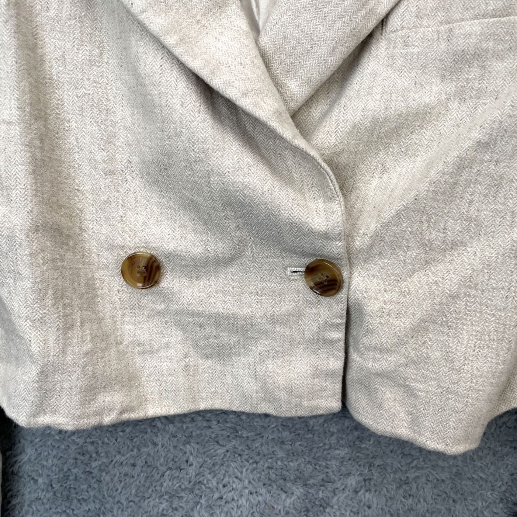 Banana Republic Banana Republic Jacket Womens 2 Beige Linen Blend Cropped Blazer Coat Business Shirt? Size XS / US 0-2 / IT 36-38 - 6 Thumbnail