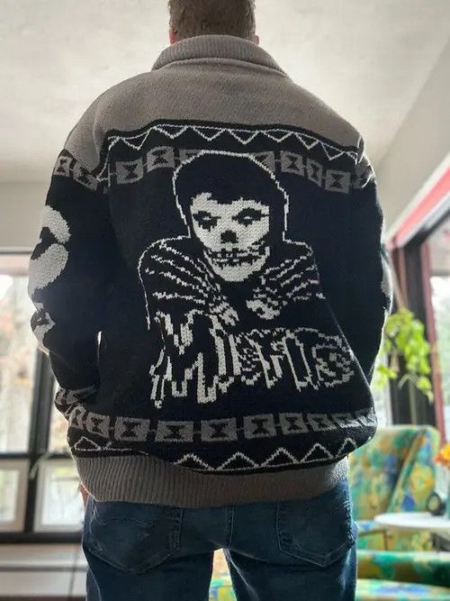 Vintage Retro Long Sleeves Gothic Knit Sweater Size US XL / EU 56 / 4 - 4 Thumbnail