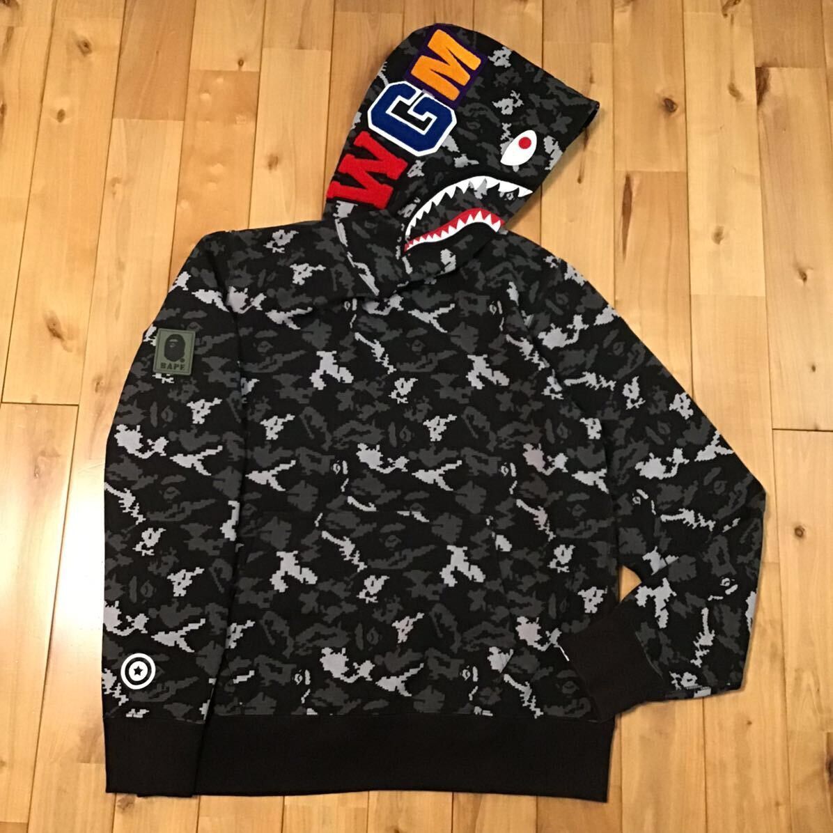 Bape BAPE Shark pullover hoodie Digital camo a bathing ape | Grailed