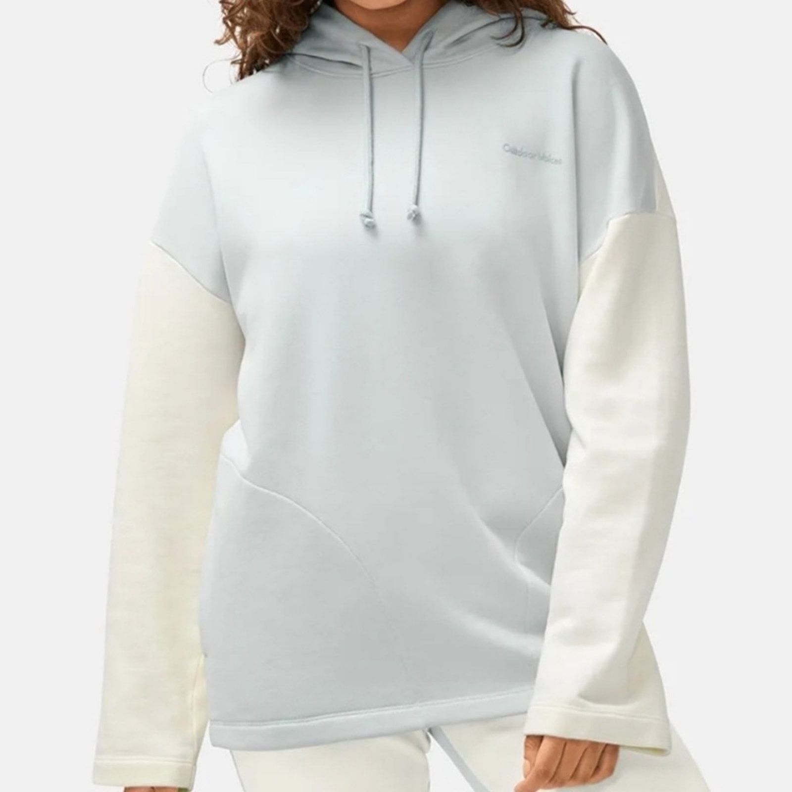 Outdoor Voices Outdoor Voices Cotton Terry Oversized Hoodie - Dove/Bone M Size M / US 6-8 / IT 42-44 - 1 Thumbnail