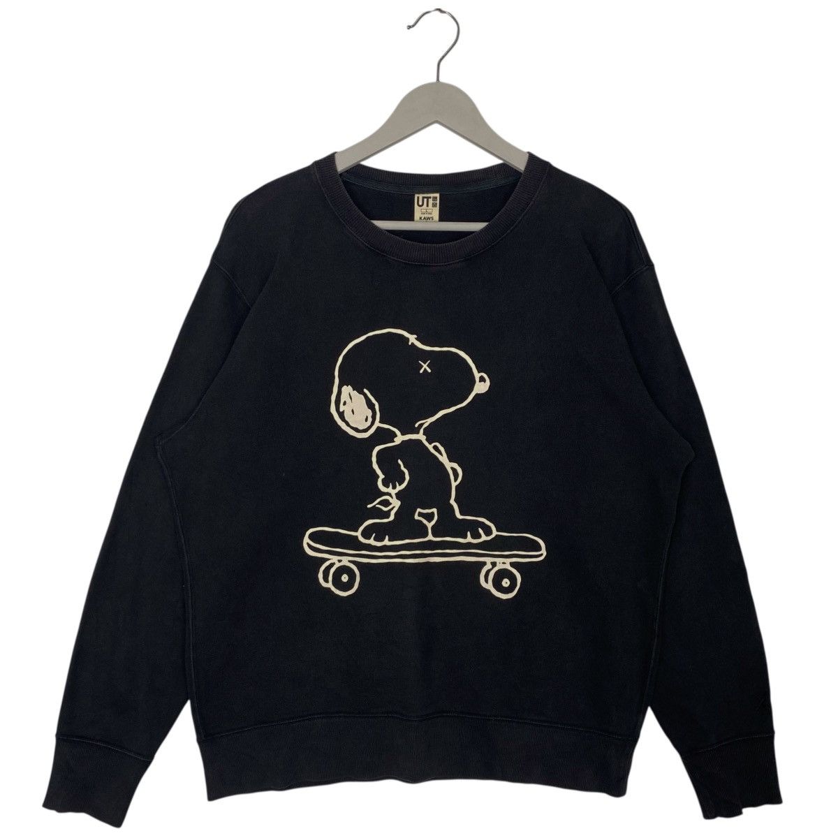 Vintage Vintage Peanuts Snoopy Black Big Logo Pullover Jumper Size L Size US L / EU 52-54 / 3 - 1 Thumbnail