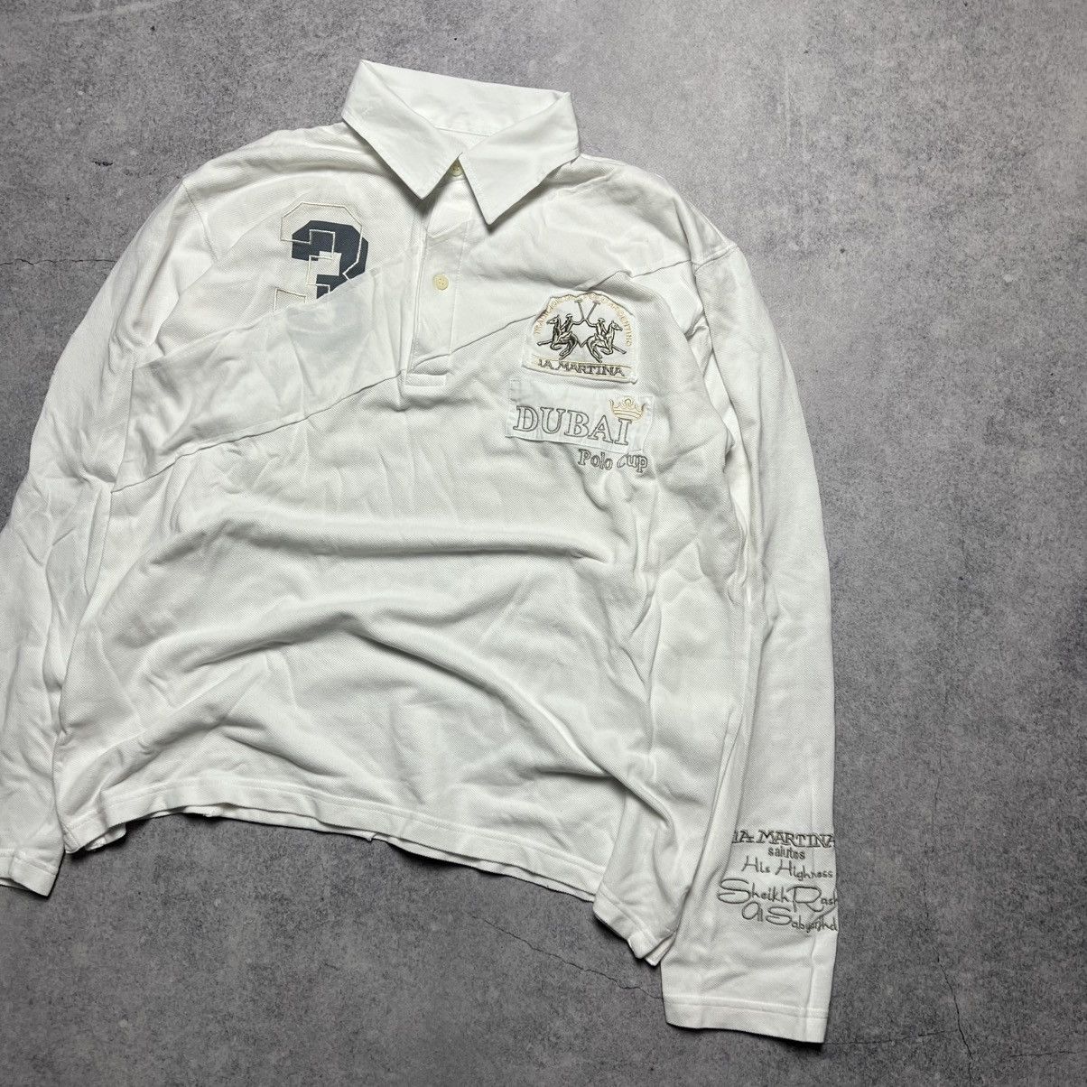 Vintage Vintage La Martina Rugby Dubai Polo Cup Team Long Sleeve Size US L / EU 52-54 / 3 - 3 Thumbnail
