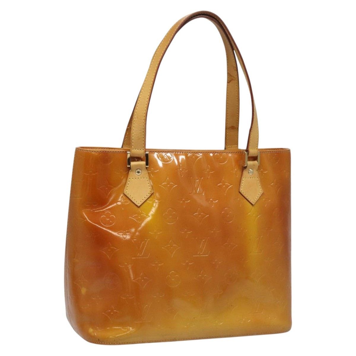 Louis Vuitton LOUIS VUITTON Monogram Vernis Houston Hand Bag Beige M91004 Size ONE SIZE - 1 Thumbnail