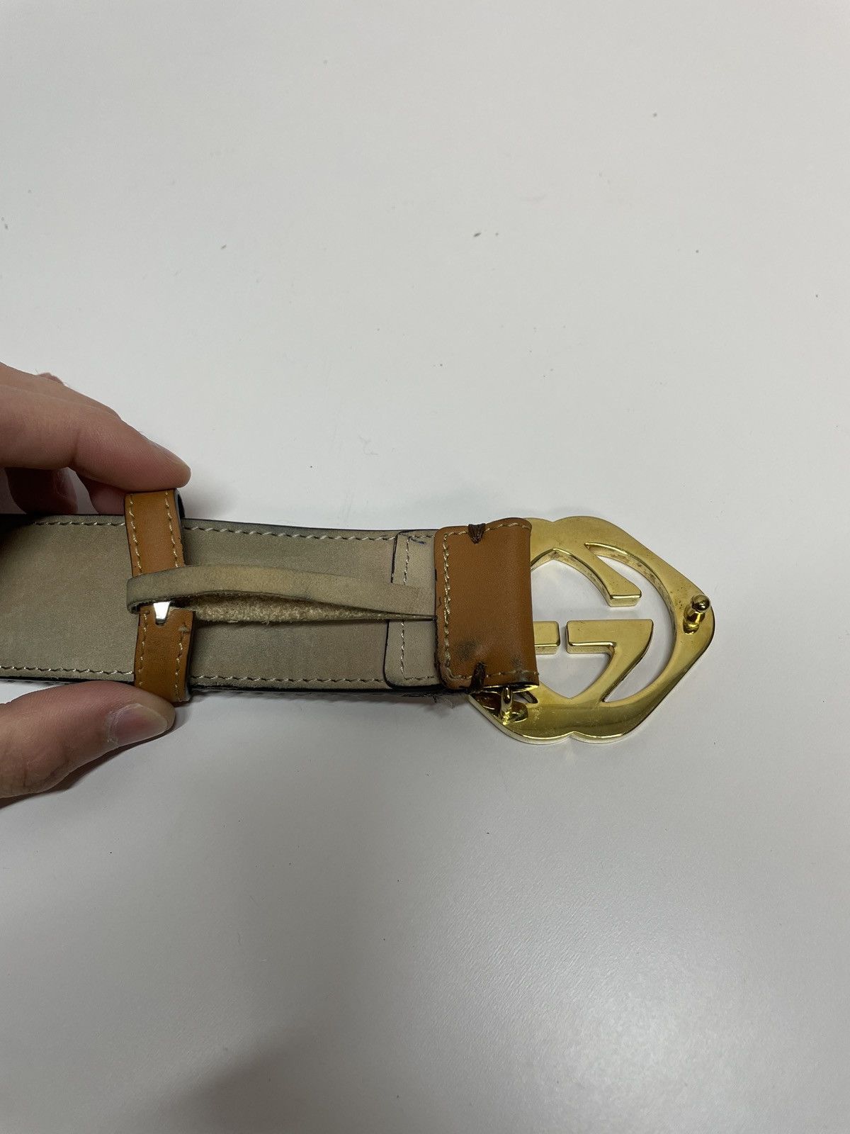 Gucci Gucci Vintage Monogram Gold Logo Bukle Leather x Canvas Mix Size 34 - 11 Thumbnail