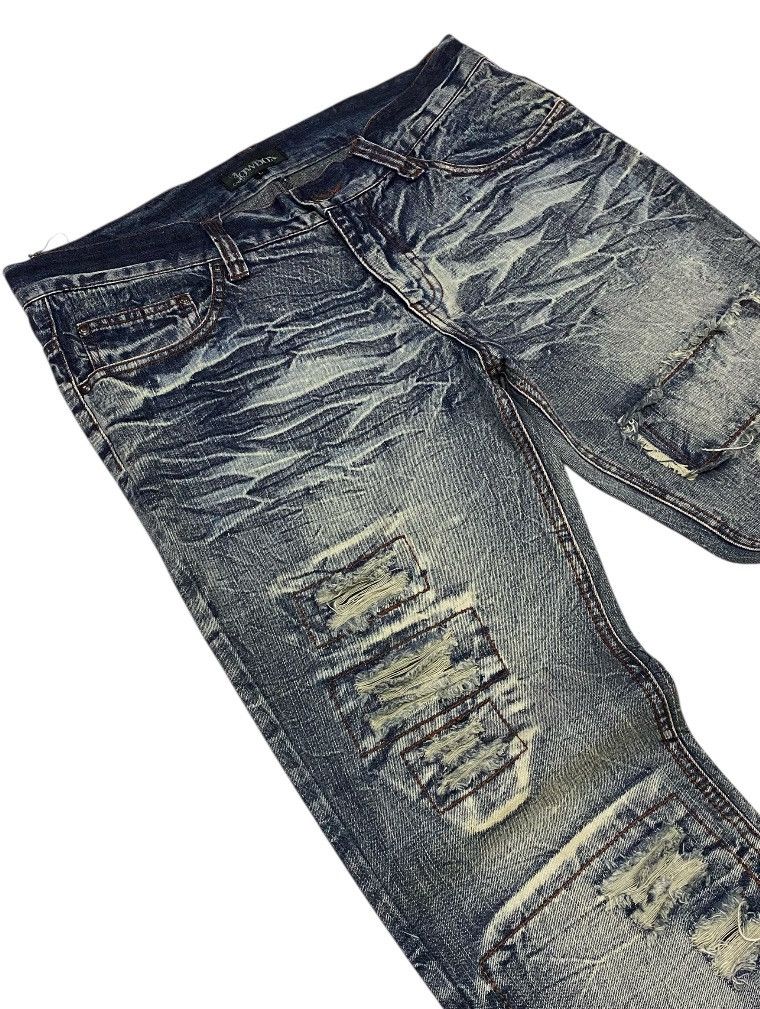 If Six Was Nine × Japanese Brand × LOWBOX LowBox Ripped Distressed Denim Punk Rock Undercover Inspired Size US 32 / EU 48 - 8 Thumbnail