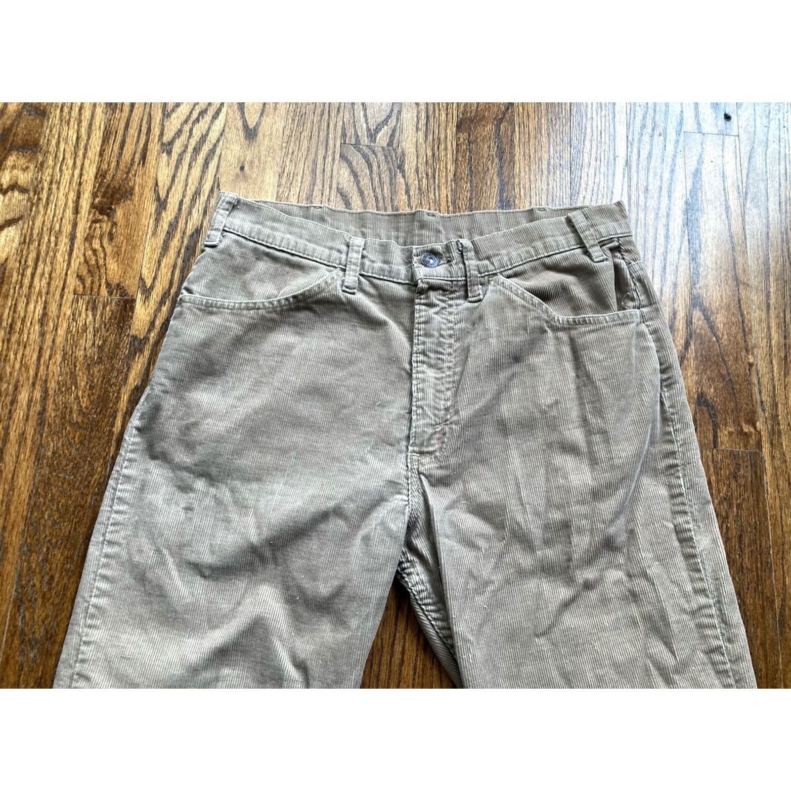 Levi's VINTAGE Levi's Pants Mens 33x32 Beige 519 USA Made 80s Corduroy Size US 33 - 2 Thumbnail