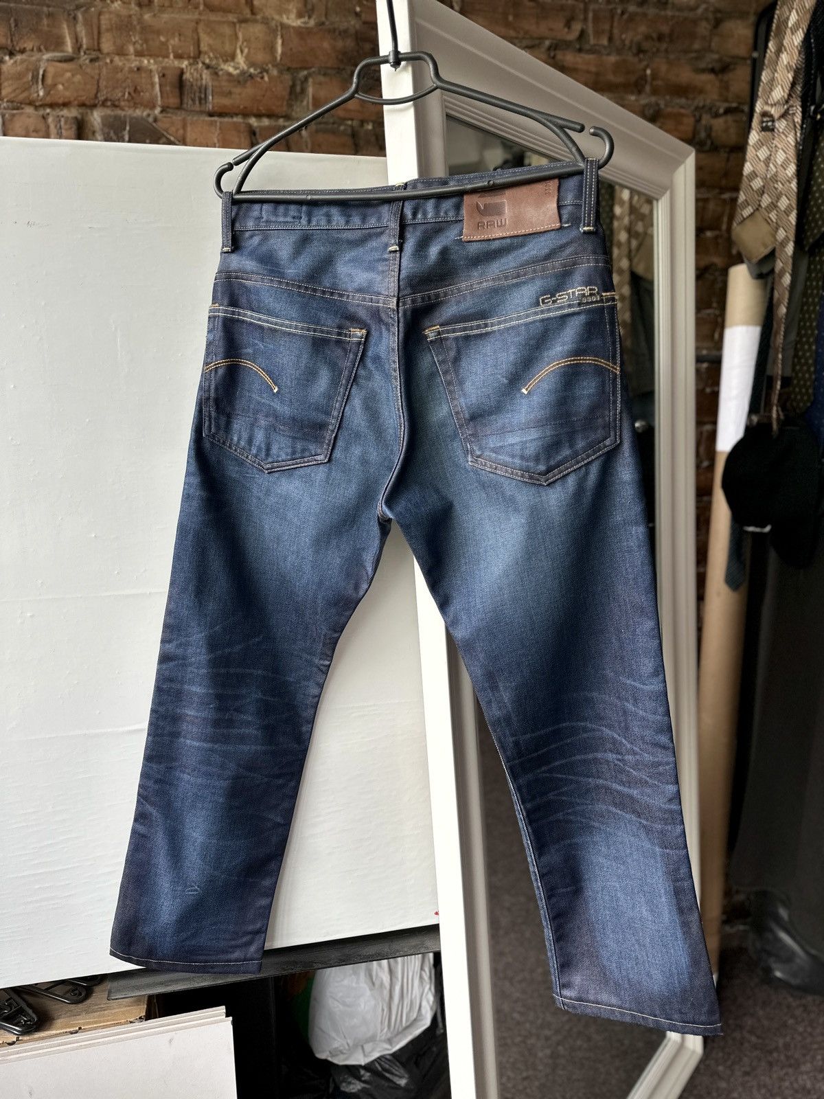G-Star Men’s Jeans G-Star Raw 3301 Straight Dark Blue Size: 31/30 Size US 31 - 3 Thumbnail