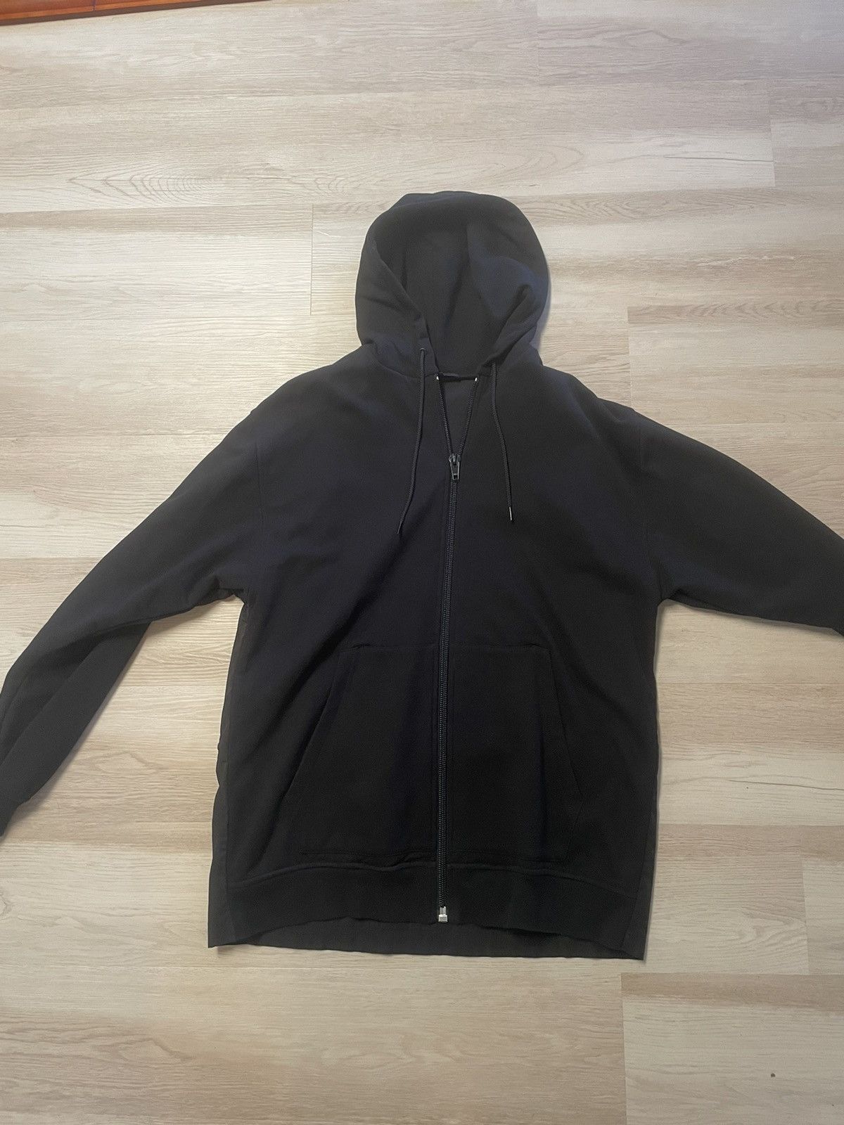 image of Alexander Wang Oversized Zip Up Hoodie in Black, Men's (Size Small)