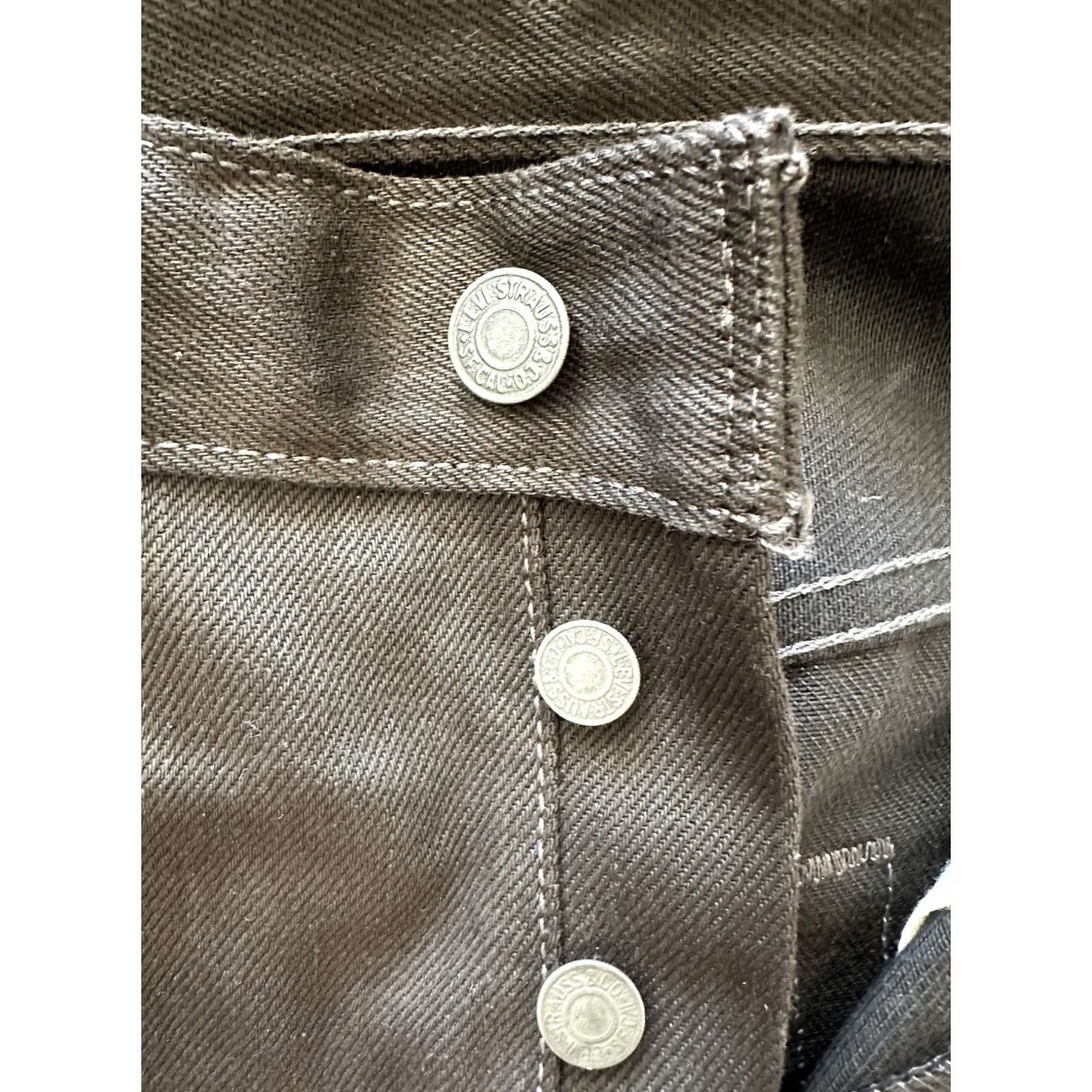Levi's VINTAGE Y2K Levis 501 Jeans Mens Size 32x30 Black Straight Leg Button Fly Actual Size US 32 / EU 48 - 3 Thumbnail