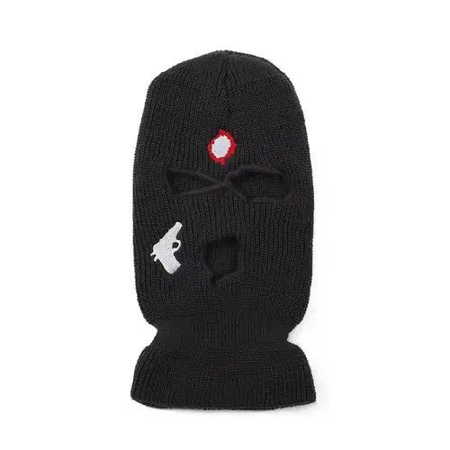 Other Embroidered Balaclava Ski Mask Head Facemask Black Color Size ONE SIZE - 1 Thumbnail
